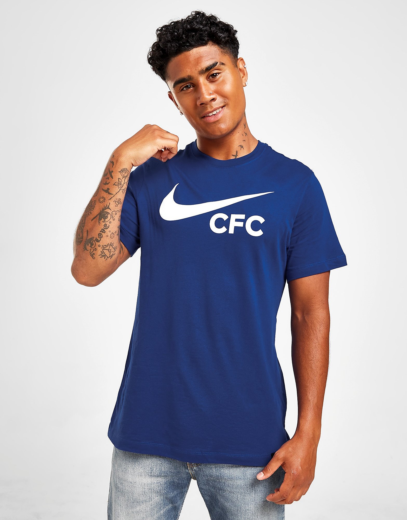 

Nike Chelsea FC Swoosh T-Shirt - Rush Blue - Mens, Rush Blue