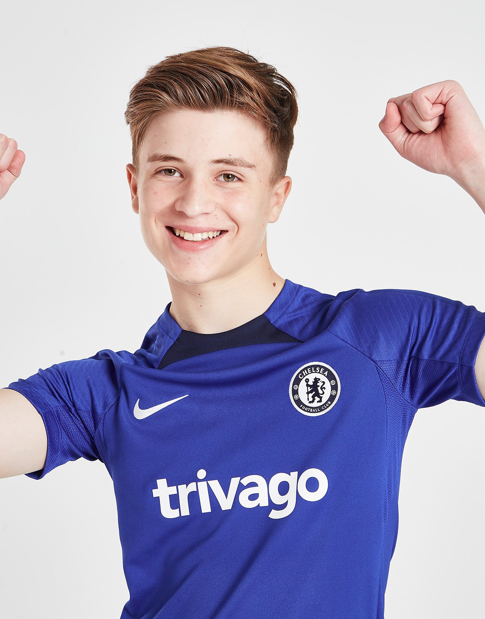 

Nike Chelsea FC Strike Shirt Junior - Rush Blue/College Navy/White - Kids, Rush Blue/College Navy/White