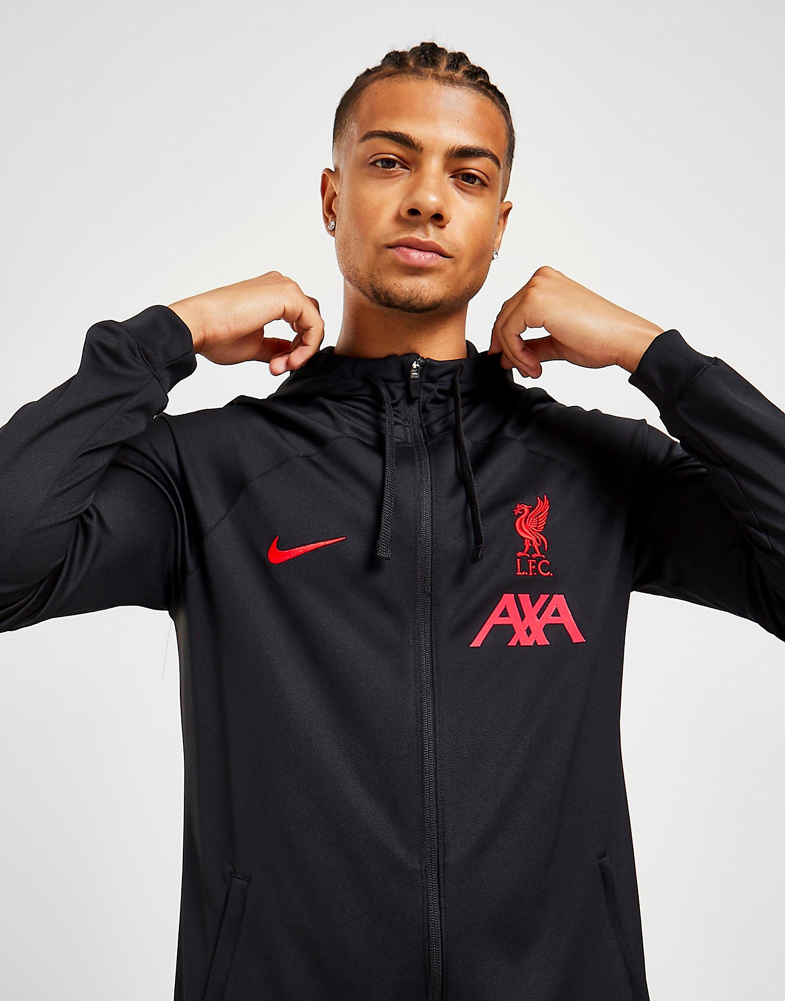 

Nike Liverpool FC Strike Hooded Track Jacket - Black - Mens, Black