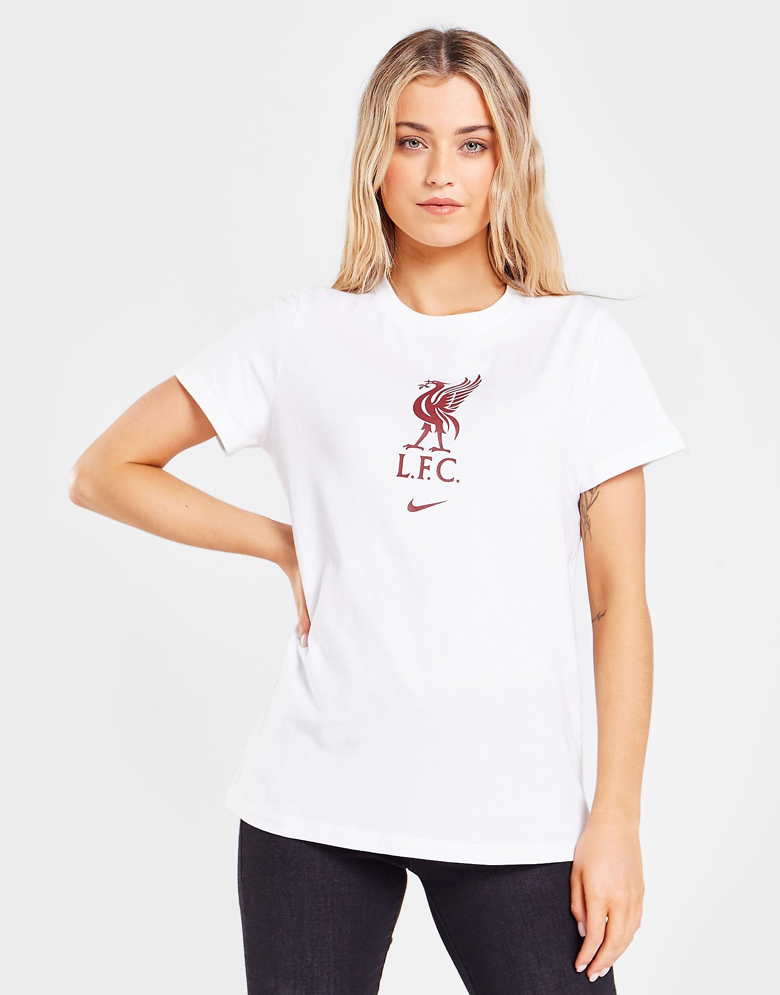 

Nike Liverpool FC Crest T-Shirt - White - Womens, White