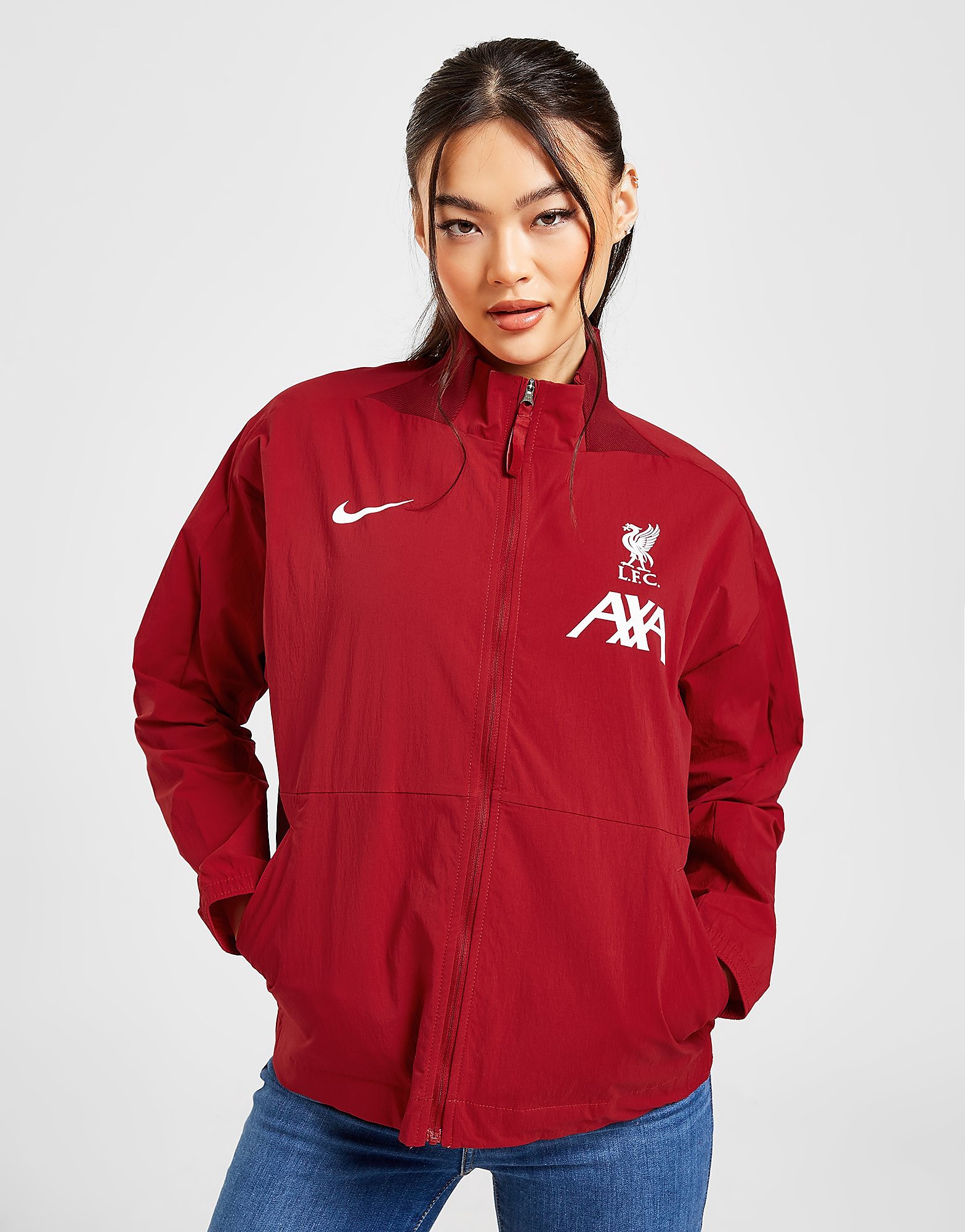 

Nike Liverpool FC Anthem Jacket - Tough Red/Team Red/White - Womens, Tough Red/Team Red/White