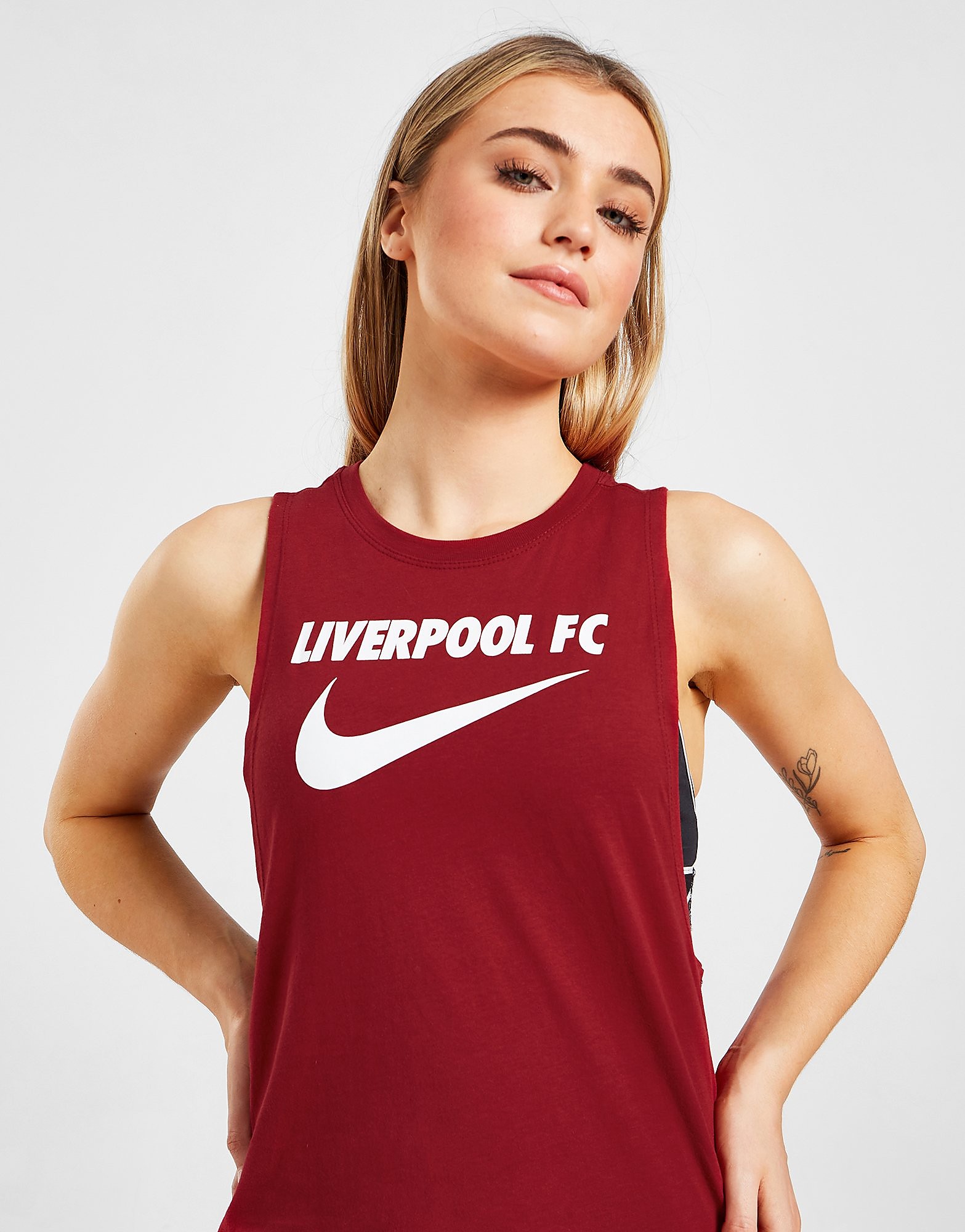 Nike Camisola de Manga Cava Liverpool FC Swoosh Muscle para Mulher - Vermelho - Womens, Vermelho