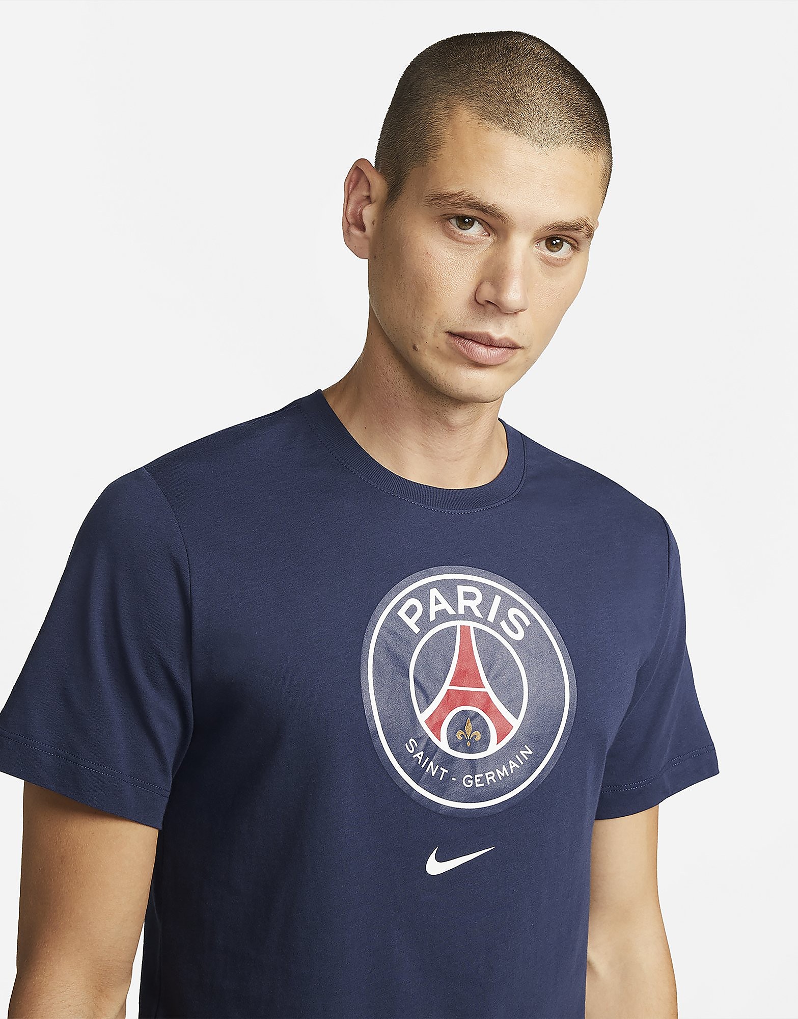 Nike Paris Saint Germain Crest T-Shirt - Navy - Mens, Navy