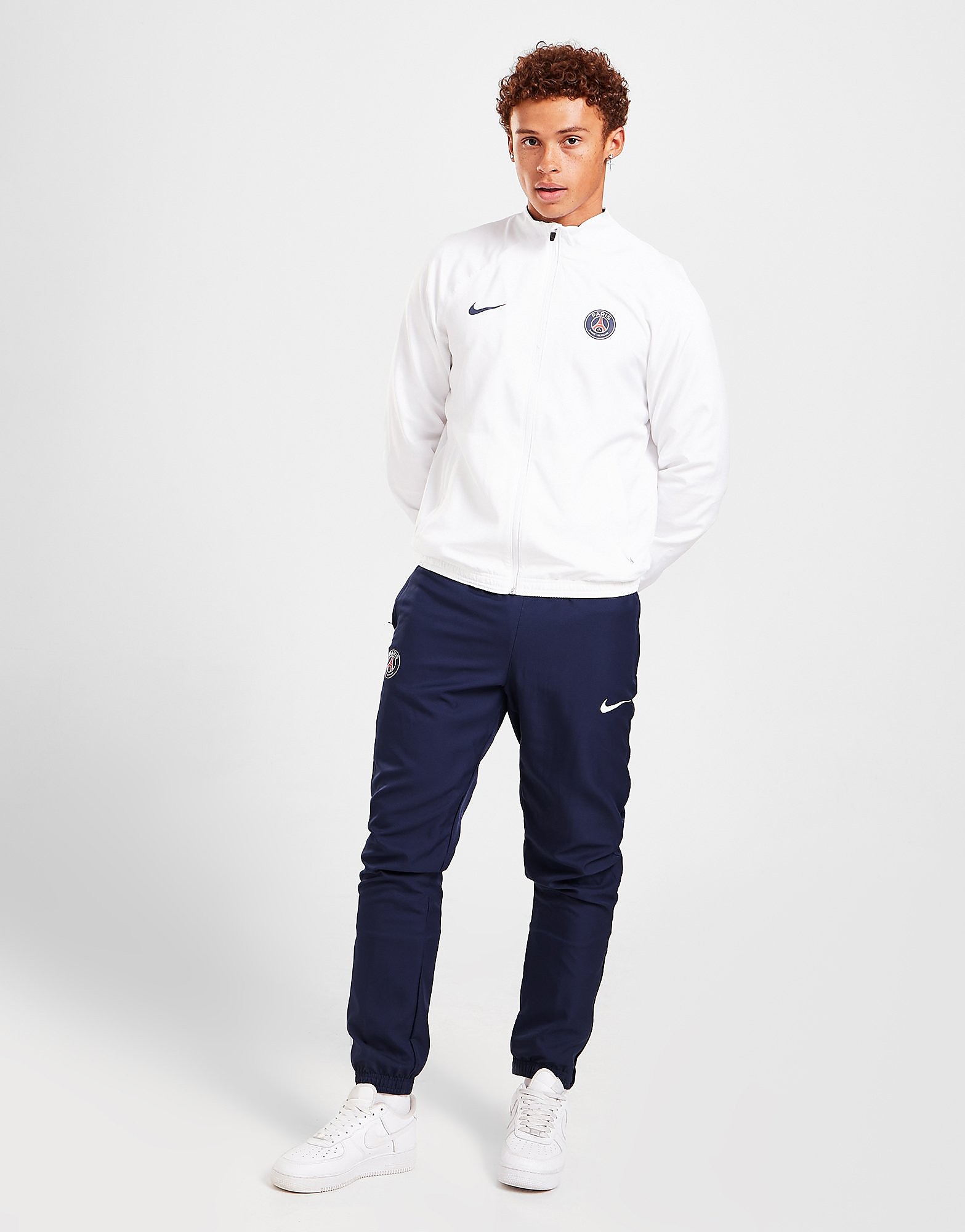 

Nike Paris Saint Germain Strike Tracksuit - White/Midnight Navy/Midnight Navy - Mens, White/Midnight Navy/Midnight Navy
