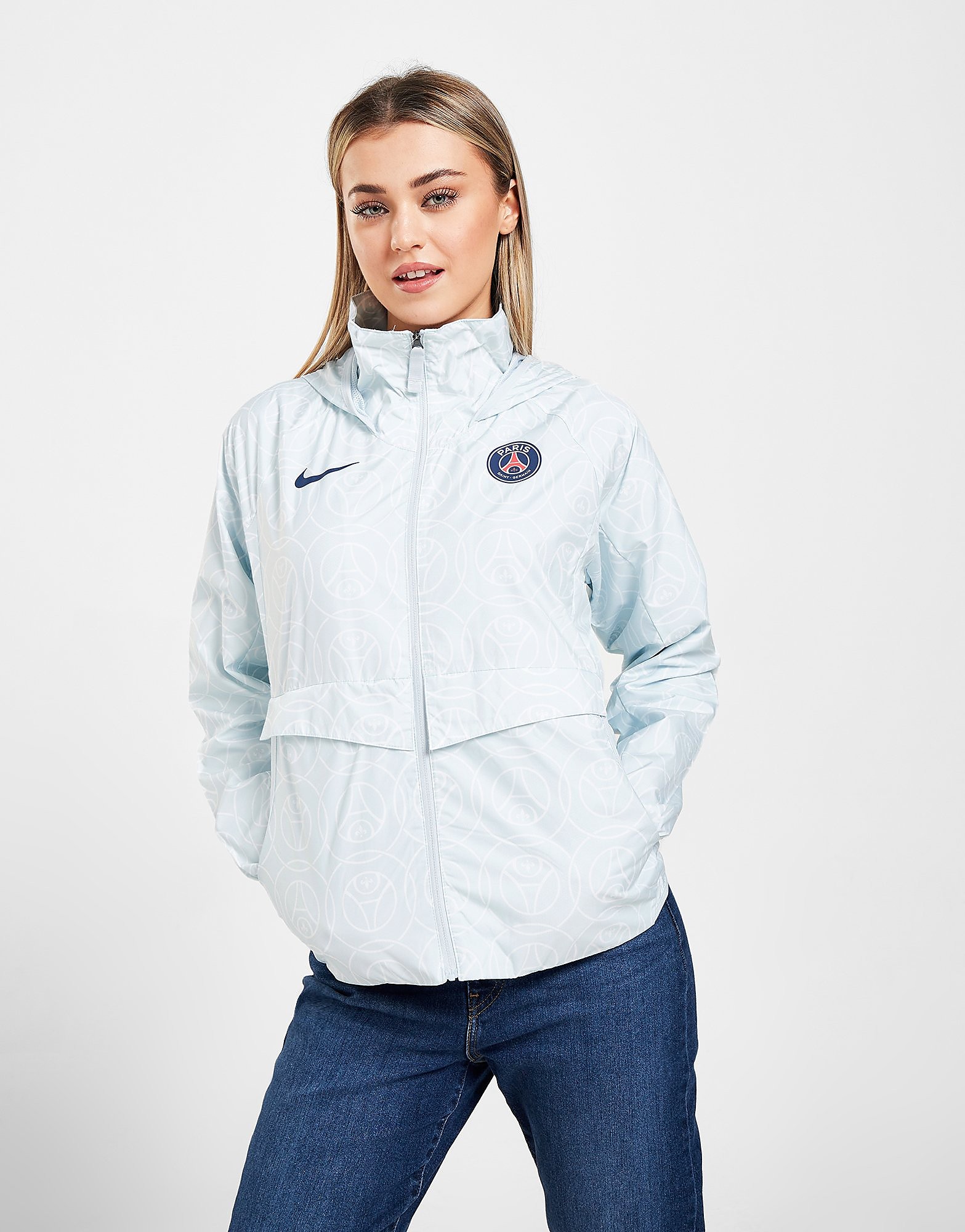 

Nike Paris Saint Germain AWF Jacket - Aura/White/Midnight Navy - Womens, Aura/White/Midnight Navy