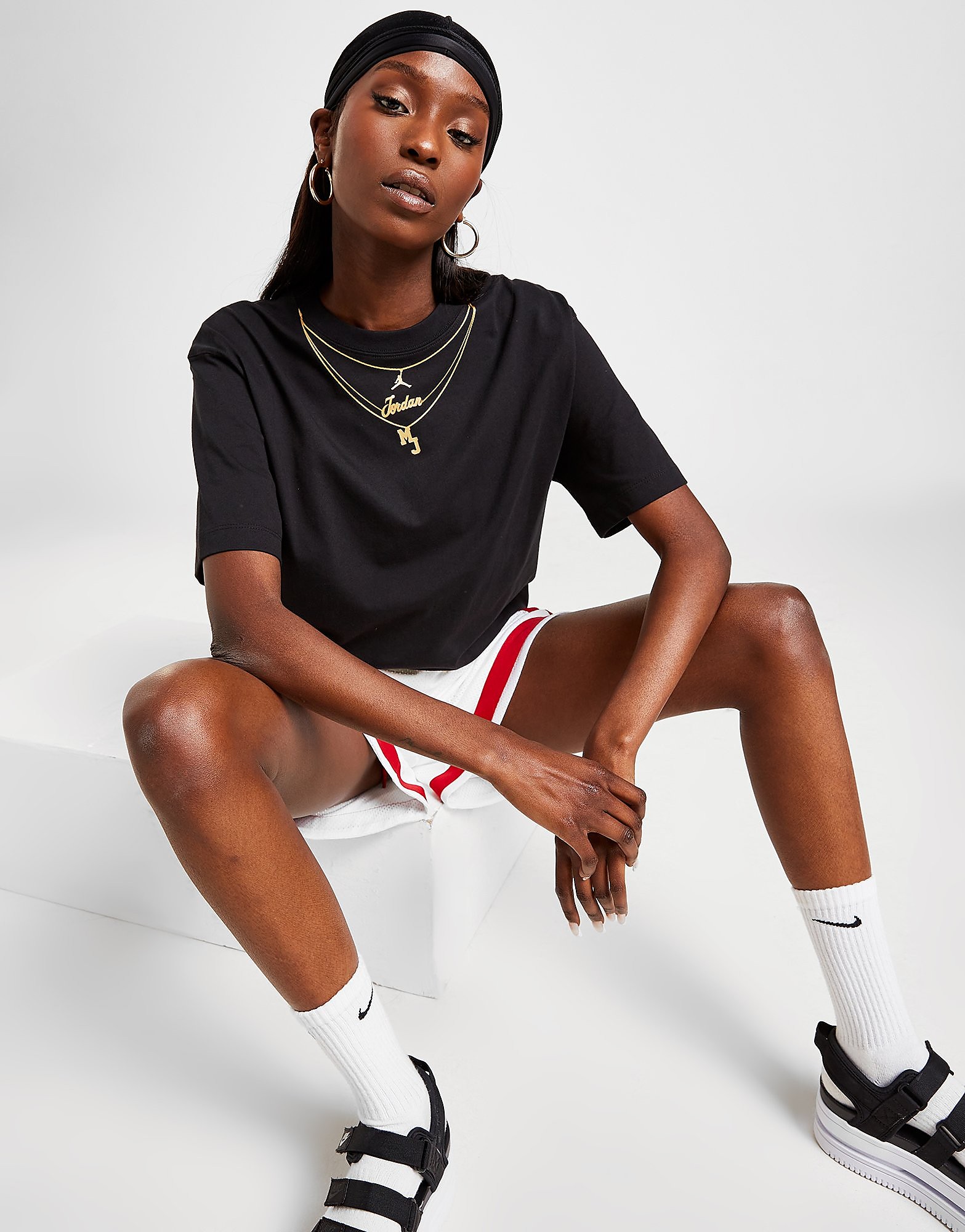 

Jordan (Her)itage Chain T-Shirt - Black - Womens, Black