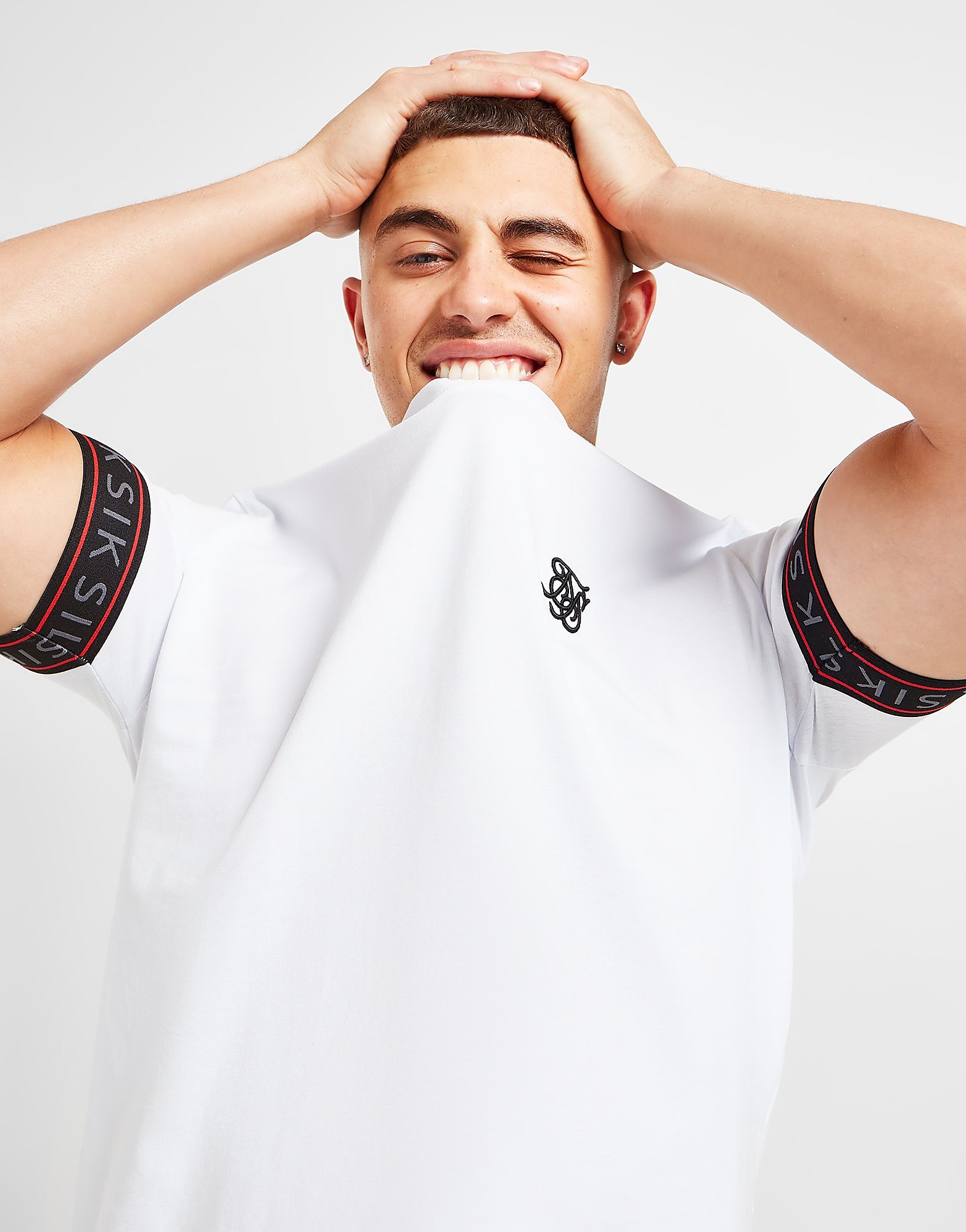 

SikSilk Tape T-Shirt - Only at JD - White - Mens, White