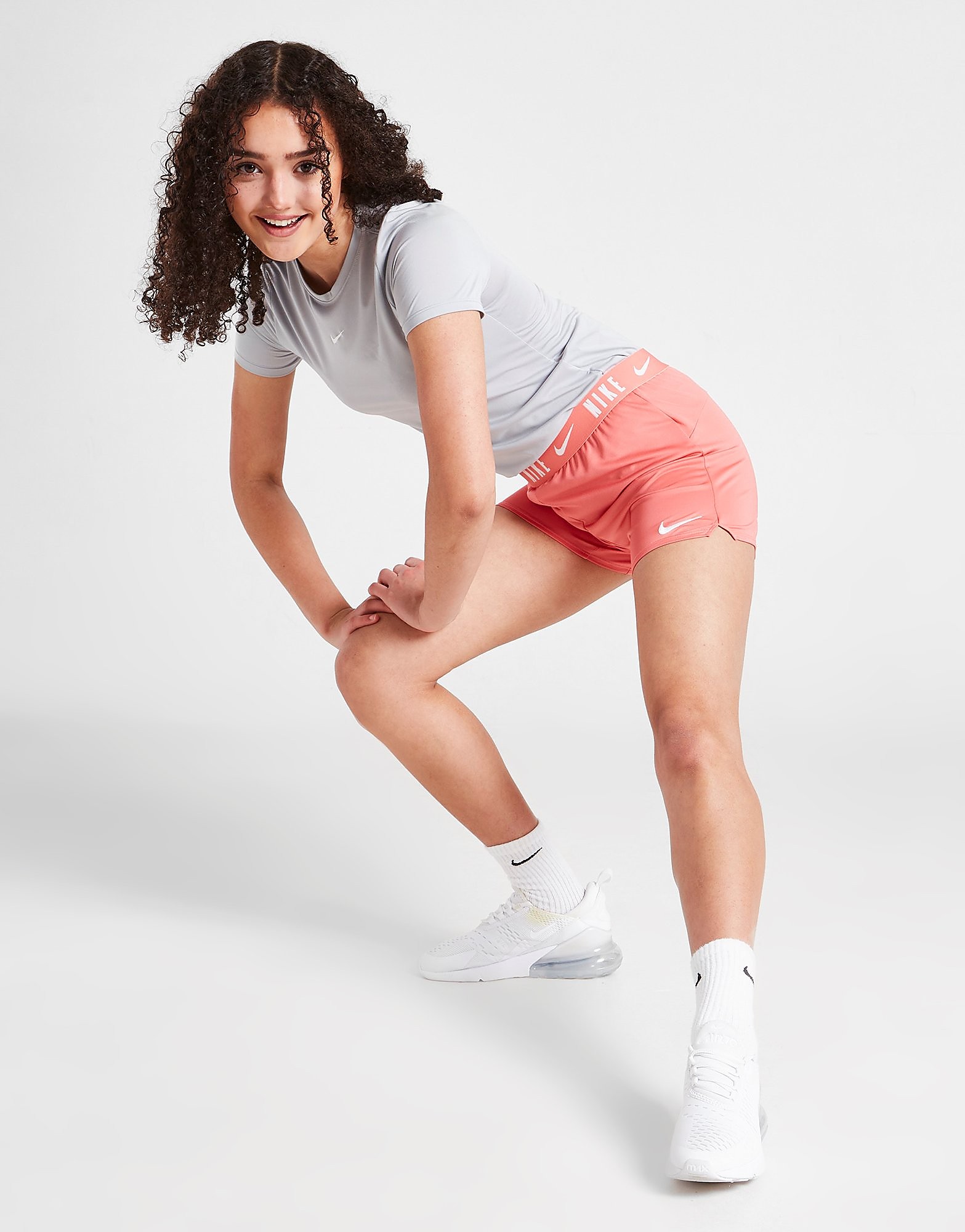

Nike Girls' Fitness Trophy 6" Shorts Junior - Pink Salt/Pink Salt/White - Kids, Pink Salt/Pink Salt/White