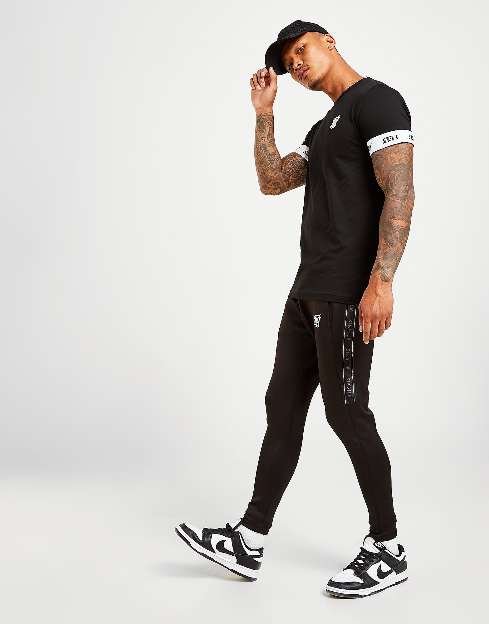 

SikSilk Poly Tape Track Pants - Only at JD - Black - Mens, Black