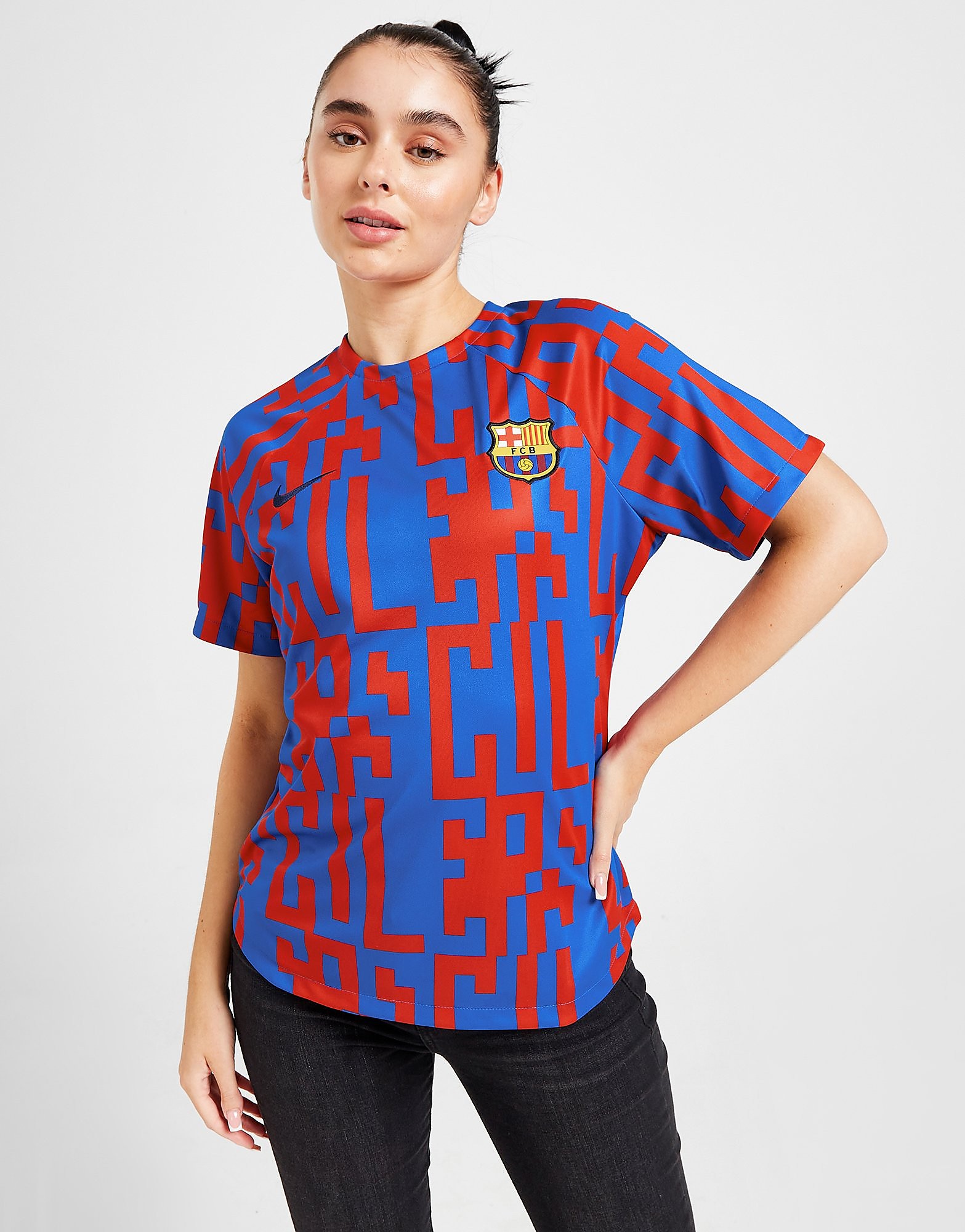 

Nike FC Barcelona Pre Match Shirt - Signal Blue/Signal Blue/University Red/Obsidian/Red - Womens, Signal Blue/Signal Blue/University Red/Obsidian/Red