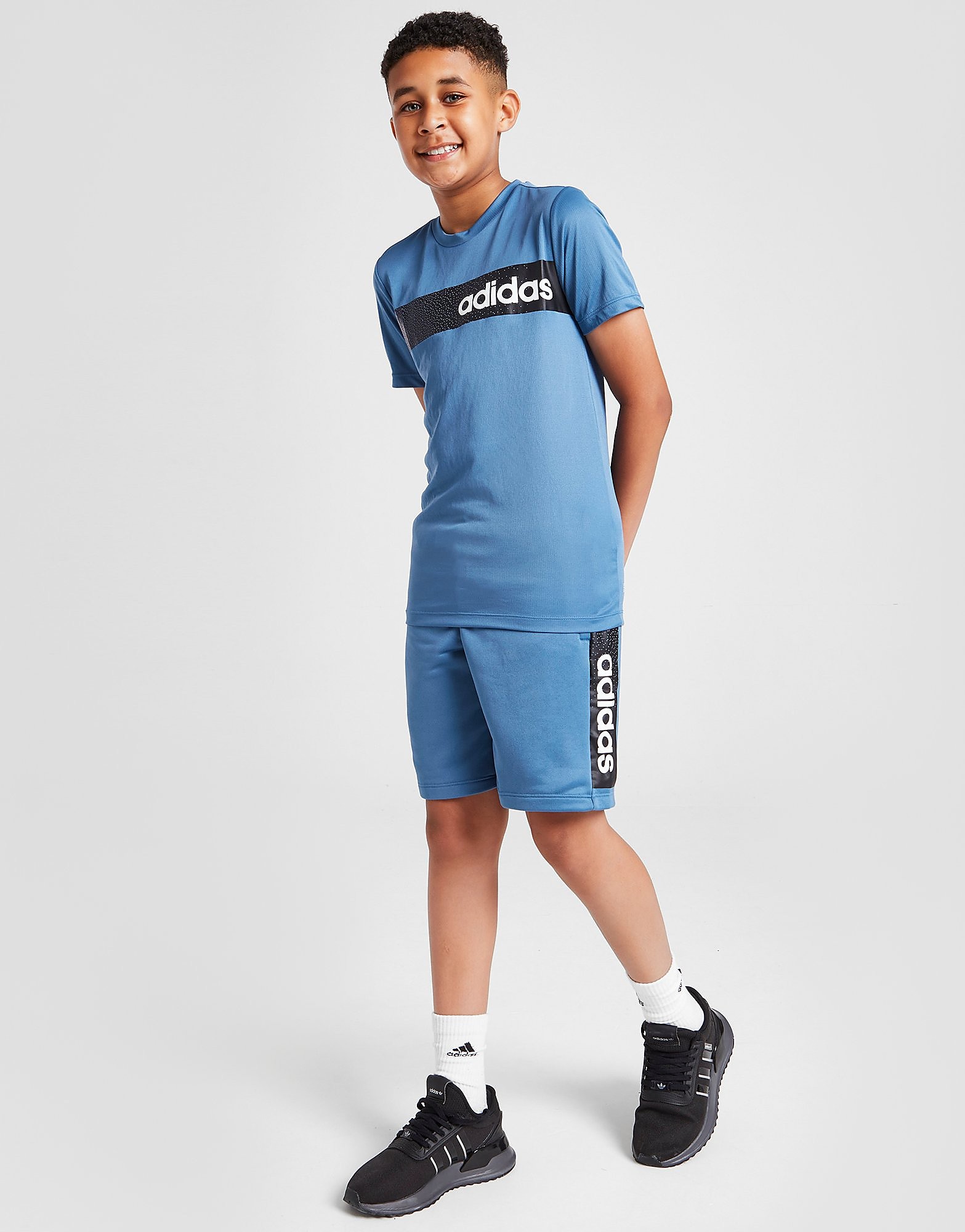 

adidas Gradient Fade Poly Shorts Junior - Only at JD - Blue - Kids, Blue