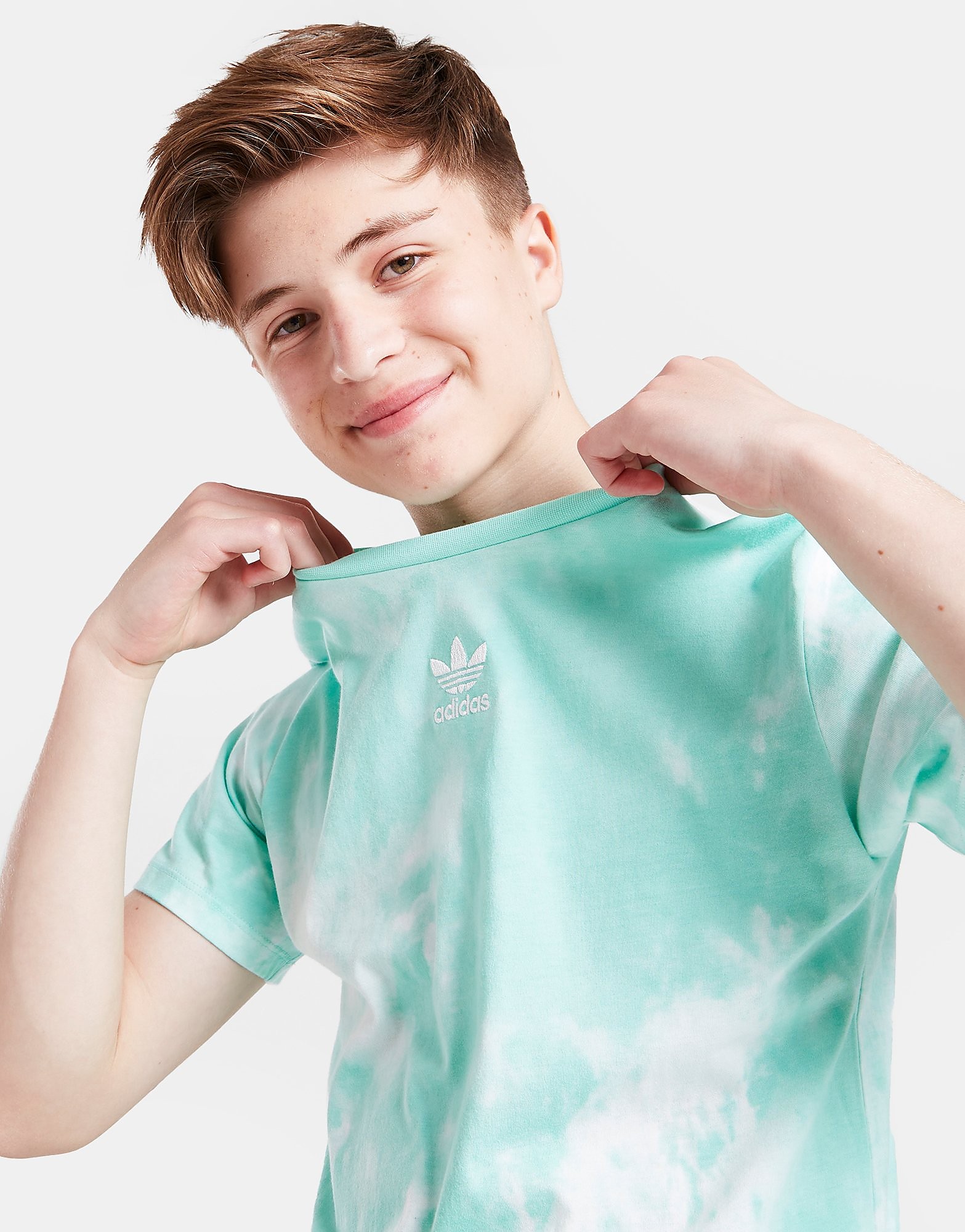 

adidas Originals All Over Tie Dye T-Shirt Junior - Only at JD - Green - Kids, Green