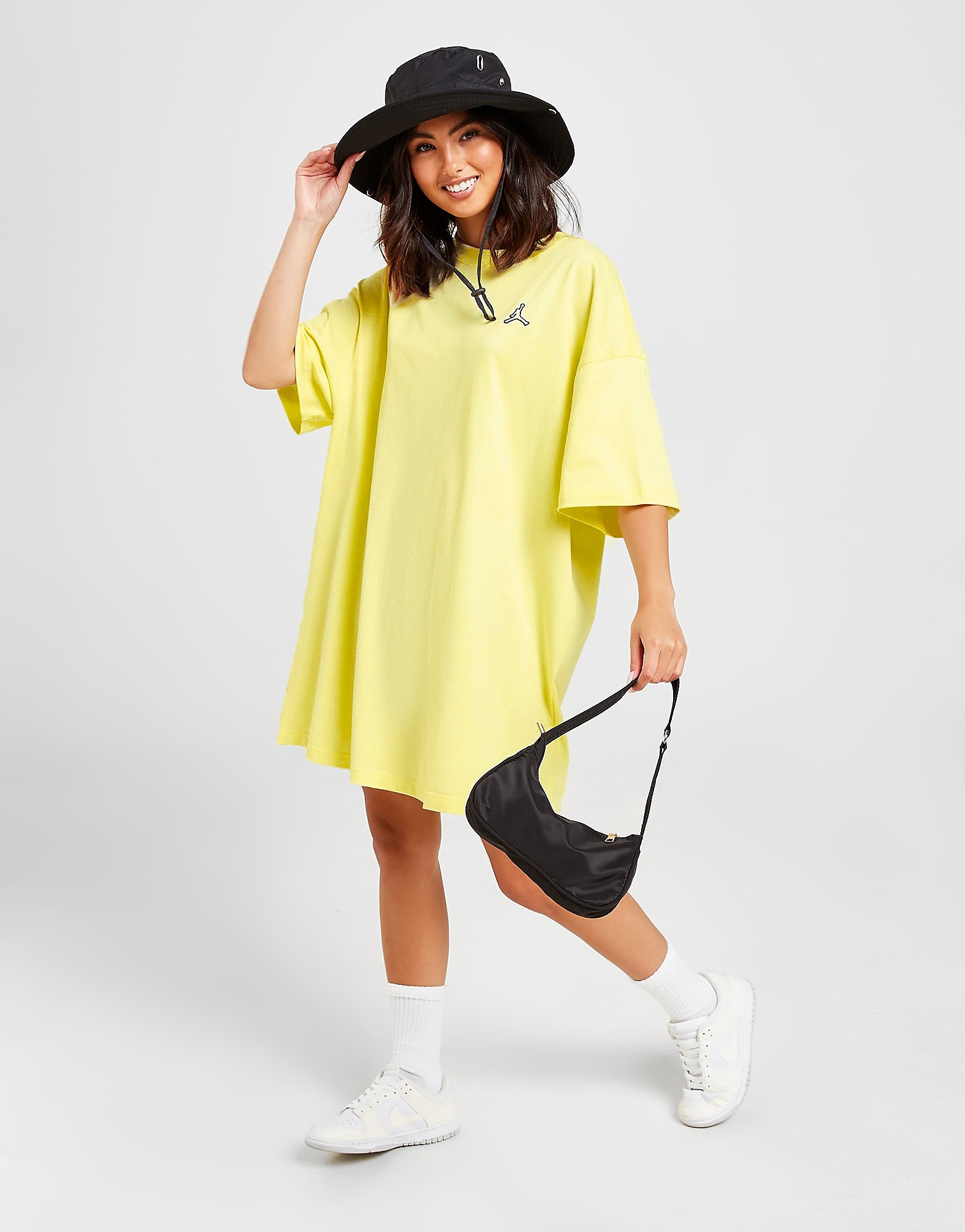 

Jordan Essential T-Shirt Dress - Citron Tint - Womens, Citron Tint