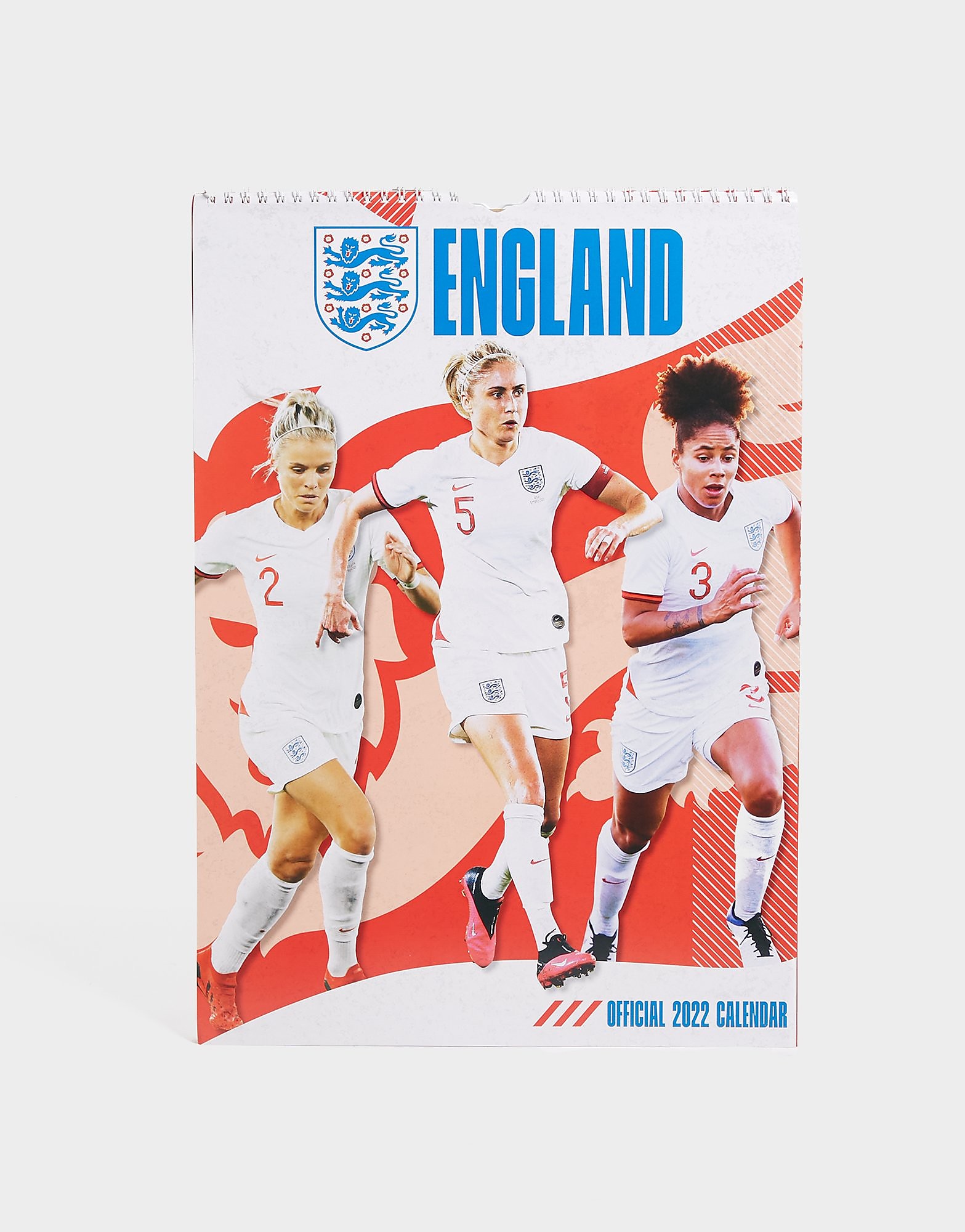 Official Team England Women's Football 2022 Calendar - Red/White, Red/White