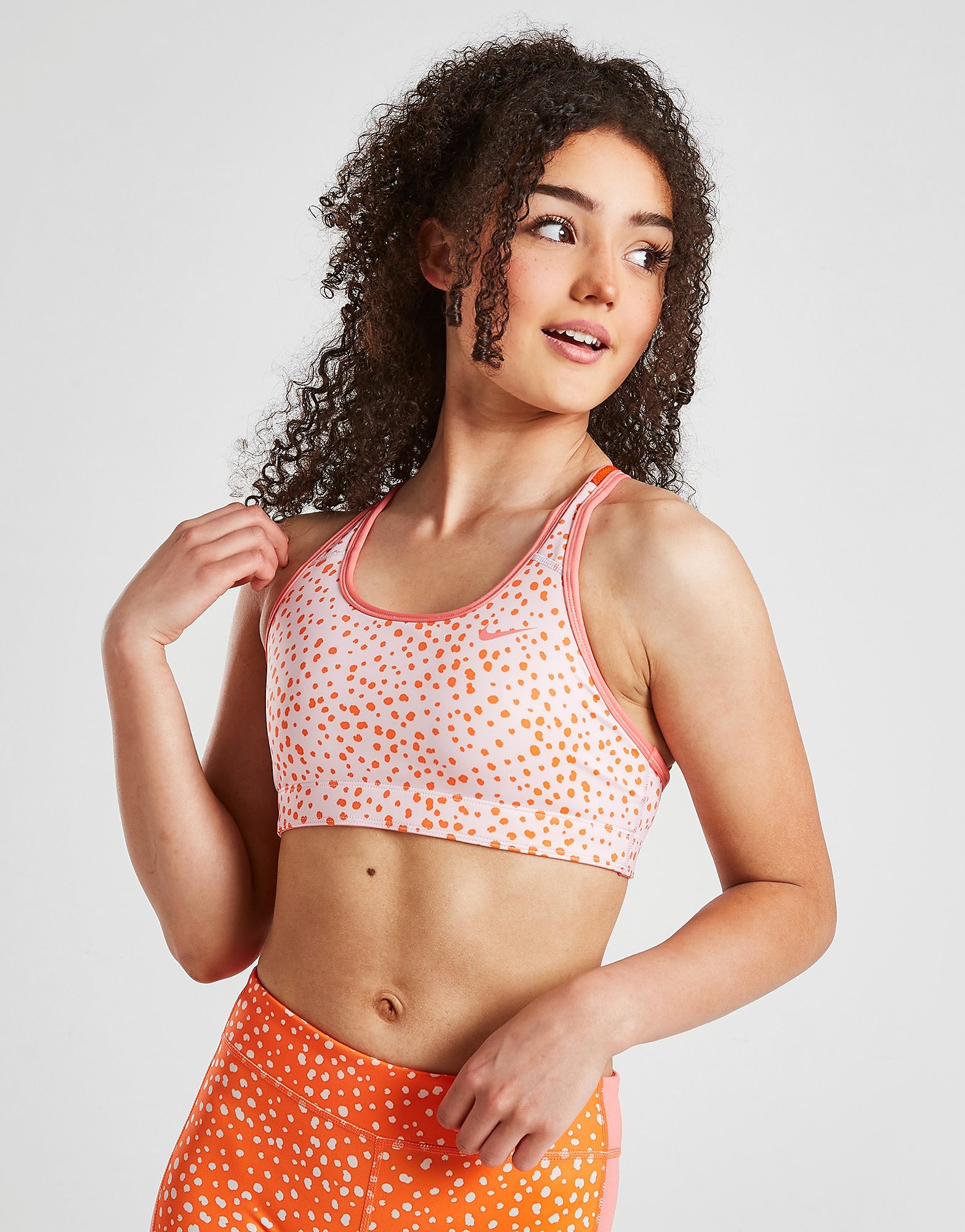 

Nike Girls' Fitness Swoosh Reversible Sports Bra Junior - Doll/Pink Salt/Rush Orange/Doll - Kids, Doll/Pink Salt/Rush Orange/Doll