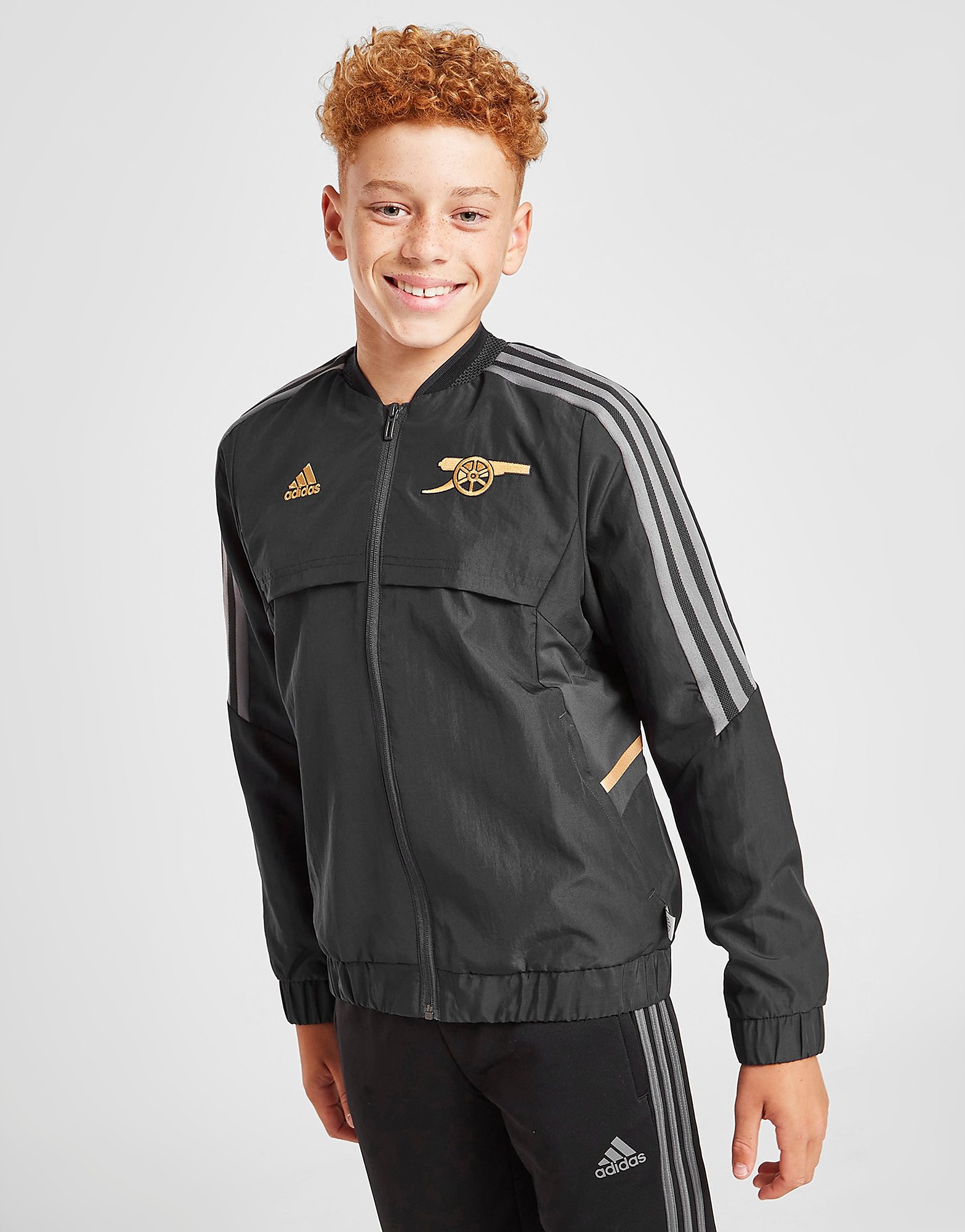 

adidas Arsenal FC 2022/23 Anthem Jacket Junior - Dark Grey - Kids, Dark Grey