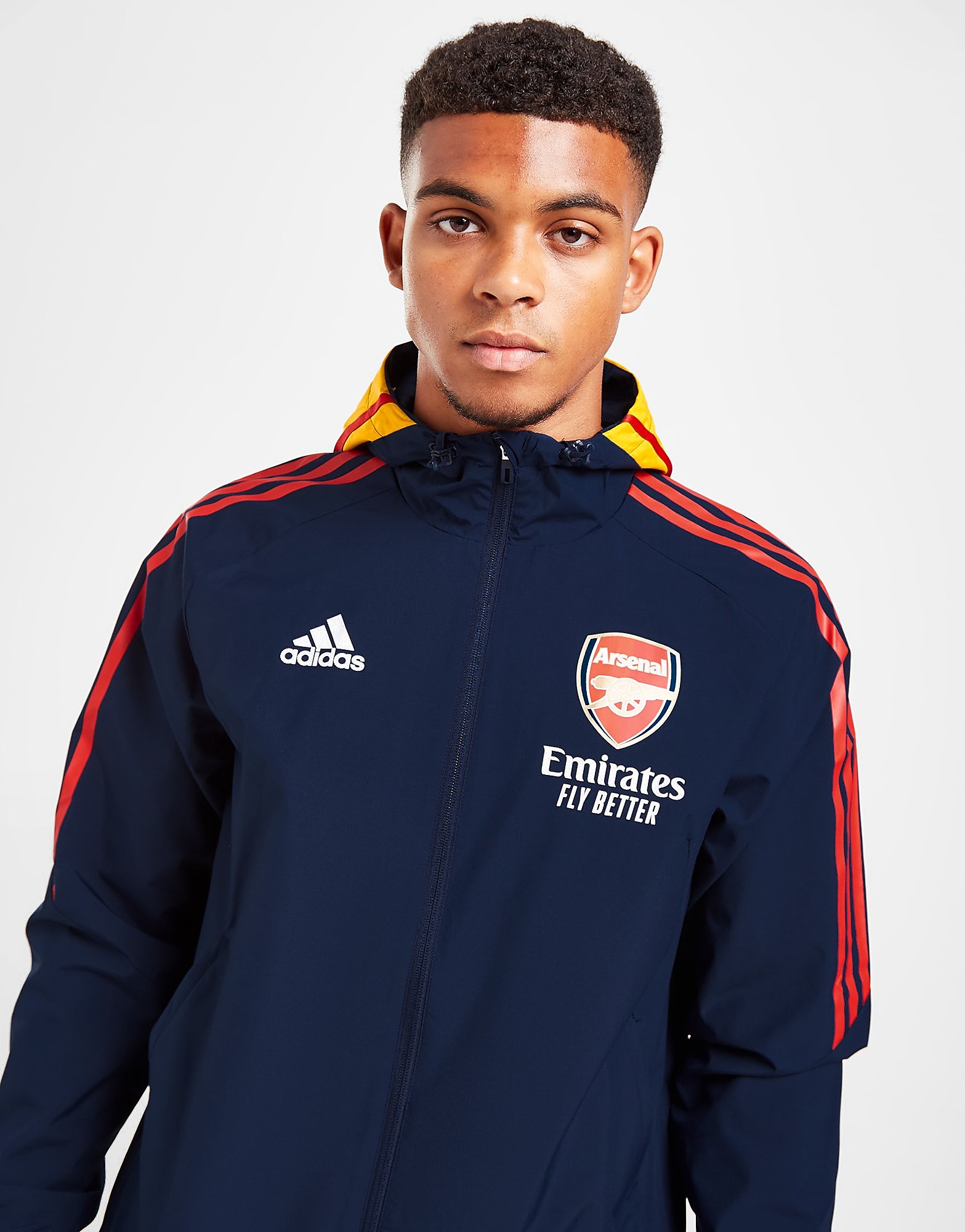 adidas Arsenal FC All Weather Jacket - Navy - Mens, Navy