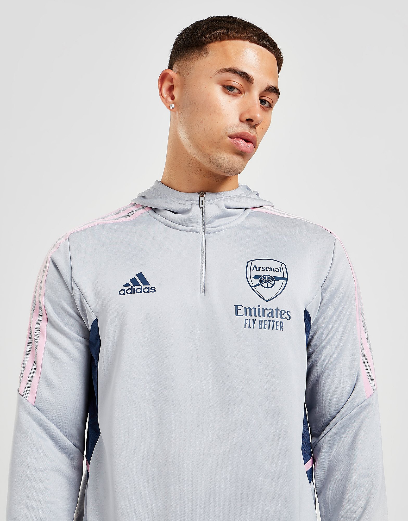 

adidas Arsenal FC Track Hoodie - Clear Onix - Mens, Clear Onix