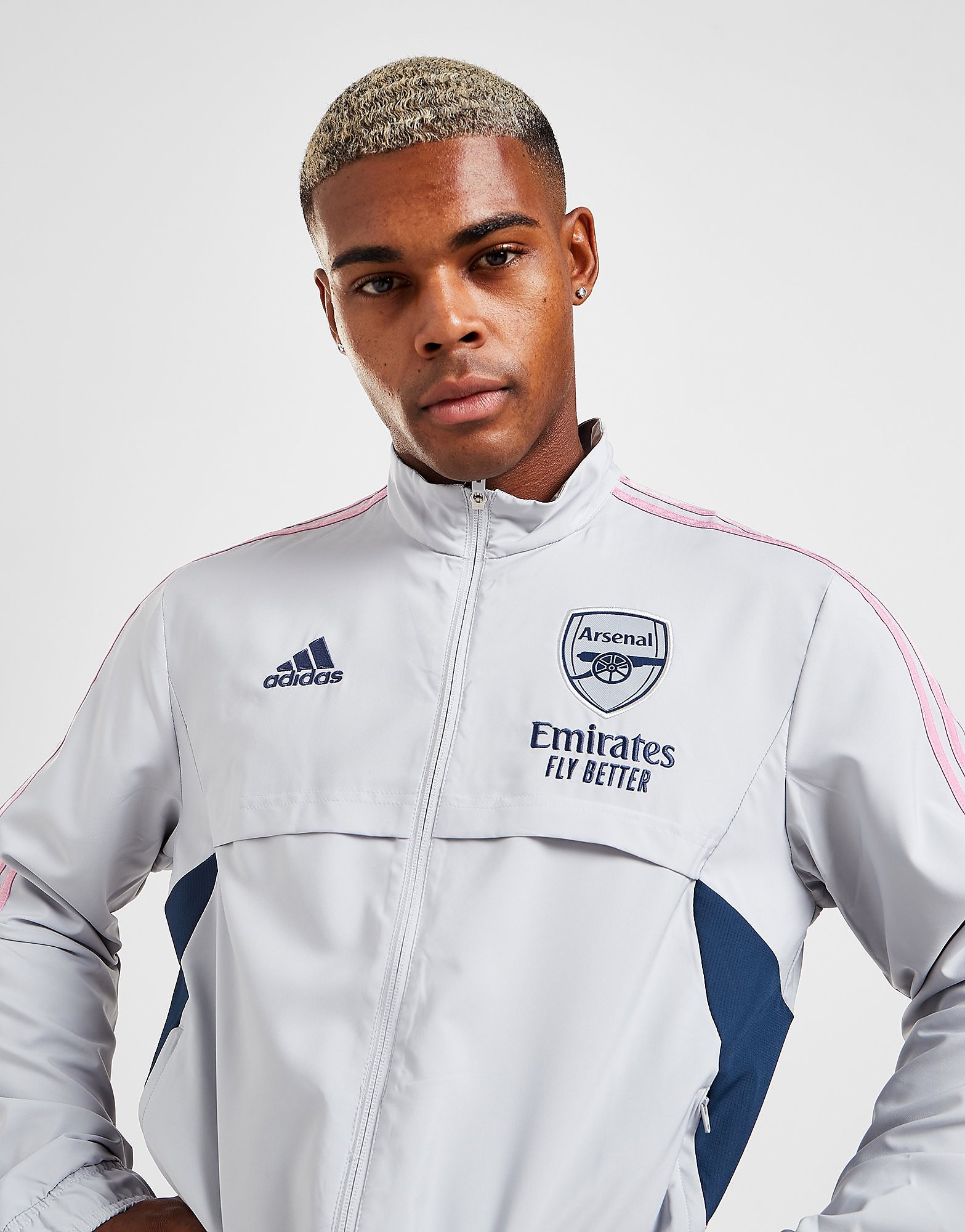 

adidas Arsenal FC Presentation Jacket - Clear Onix - Mens, Clear Onix