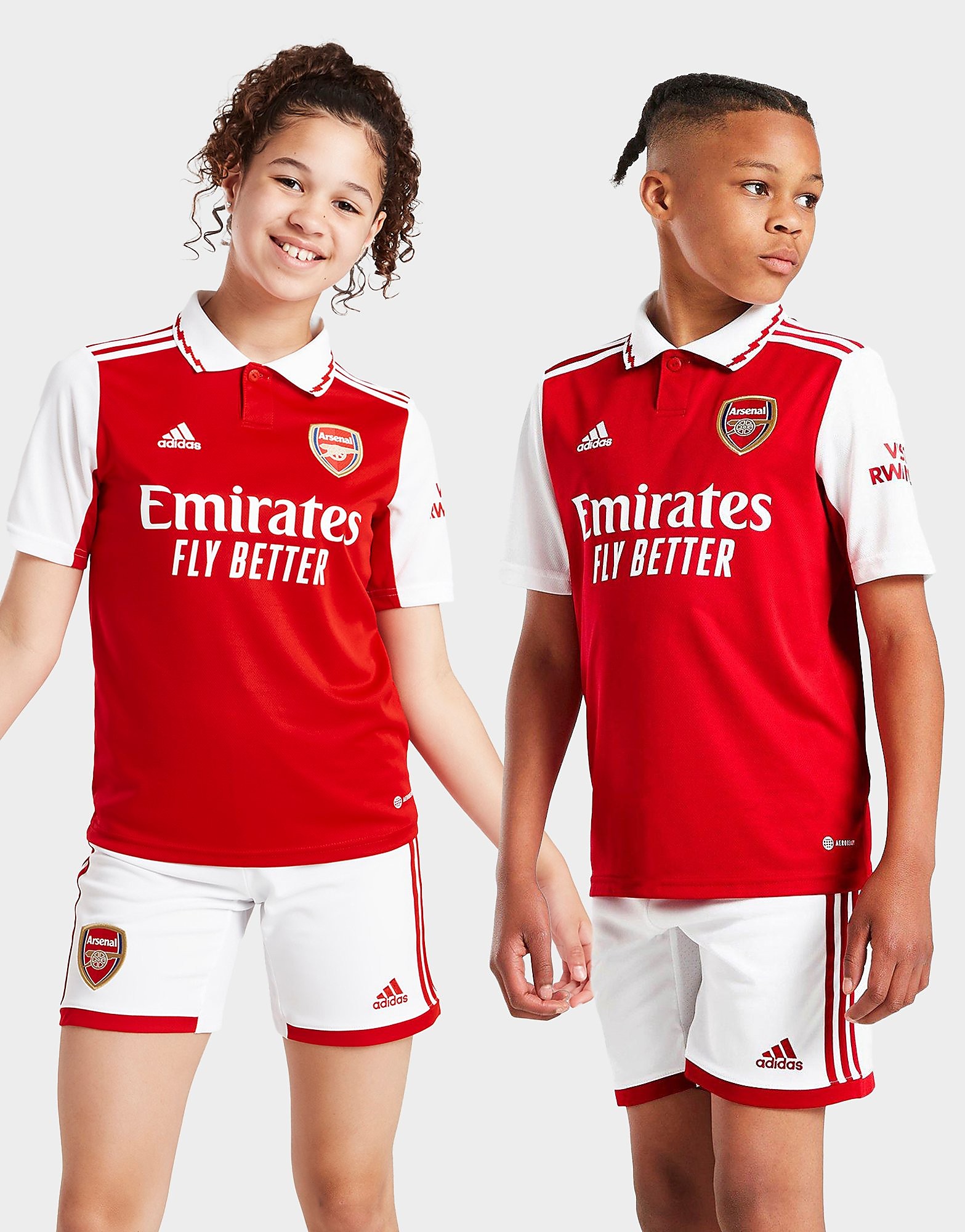 

adidas Arsenal FC 2022/23 Home Shirt Junior - Scarlet / White - Kids, Scarlet / White