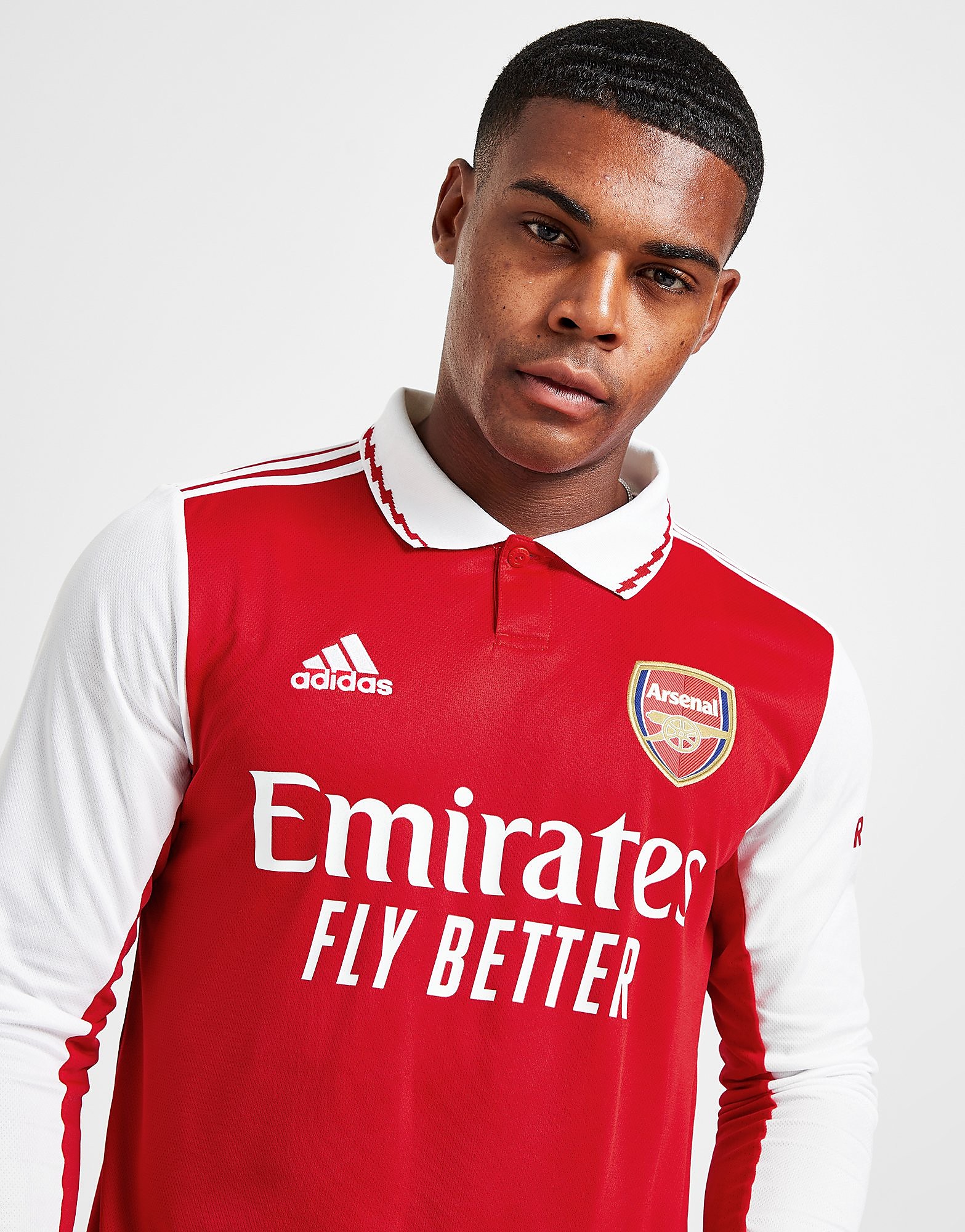 

adidas Arsenal FC 2022/23 Long Sleeve Home Shirt - Scarlet / White - Mens, Scarlet / White