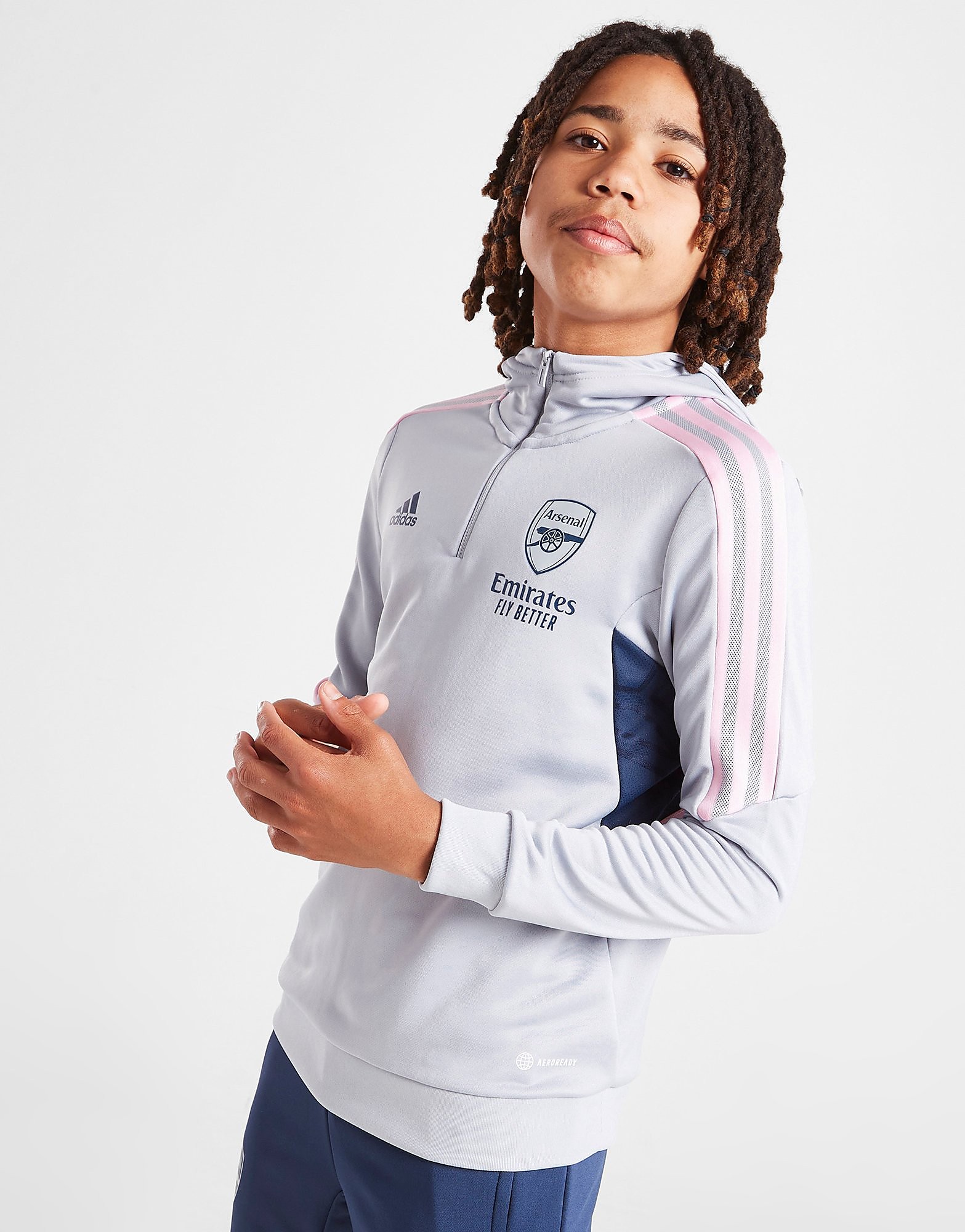 

adidas Arsenal FC Track Hoodie Junior - Clear Onix - Kids, Clear Onix