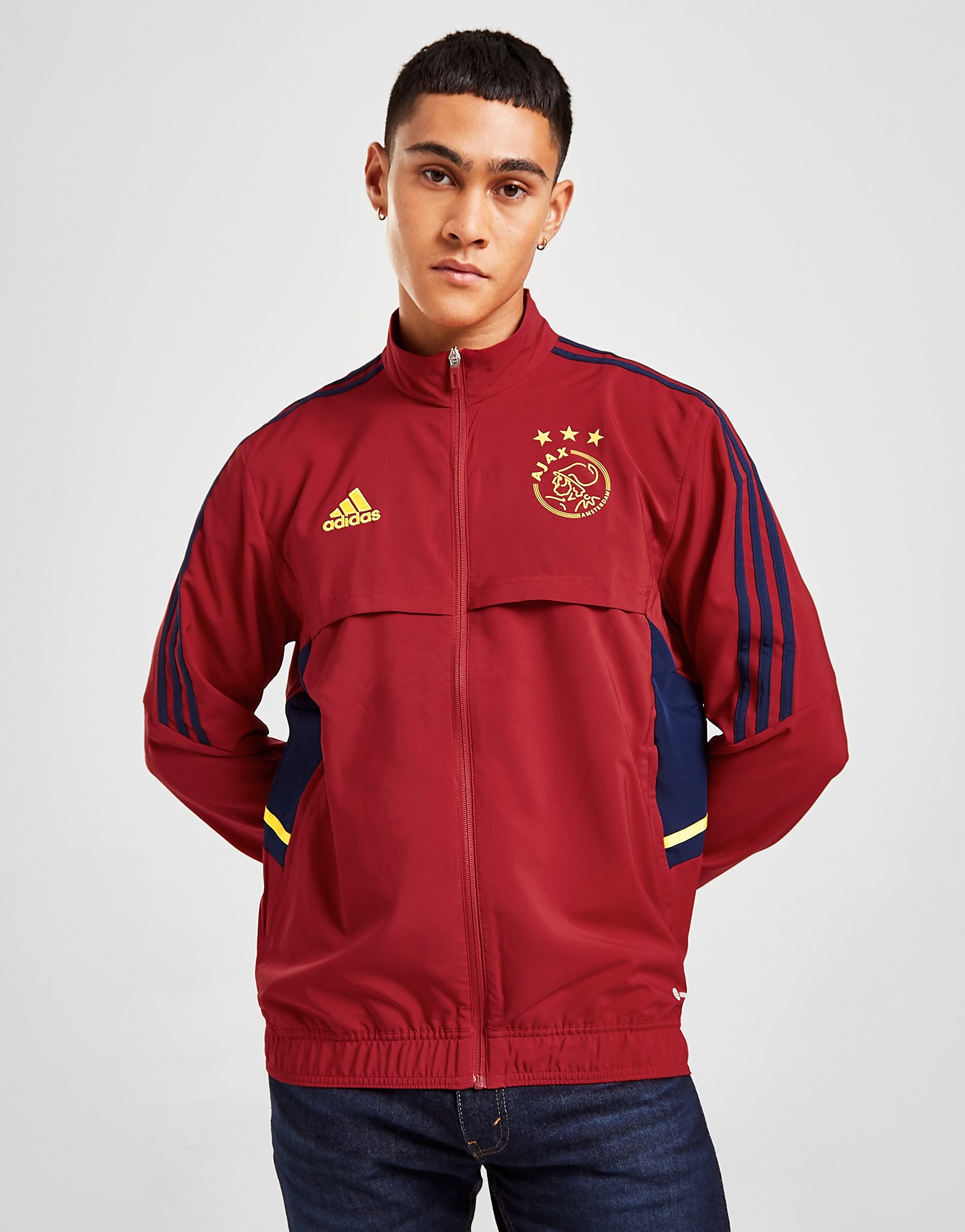 

adidas Ajax Presentation Jacket - Red - Mens, Red