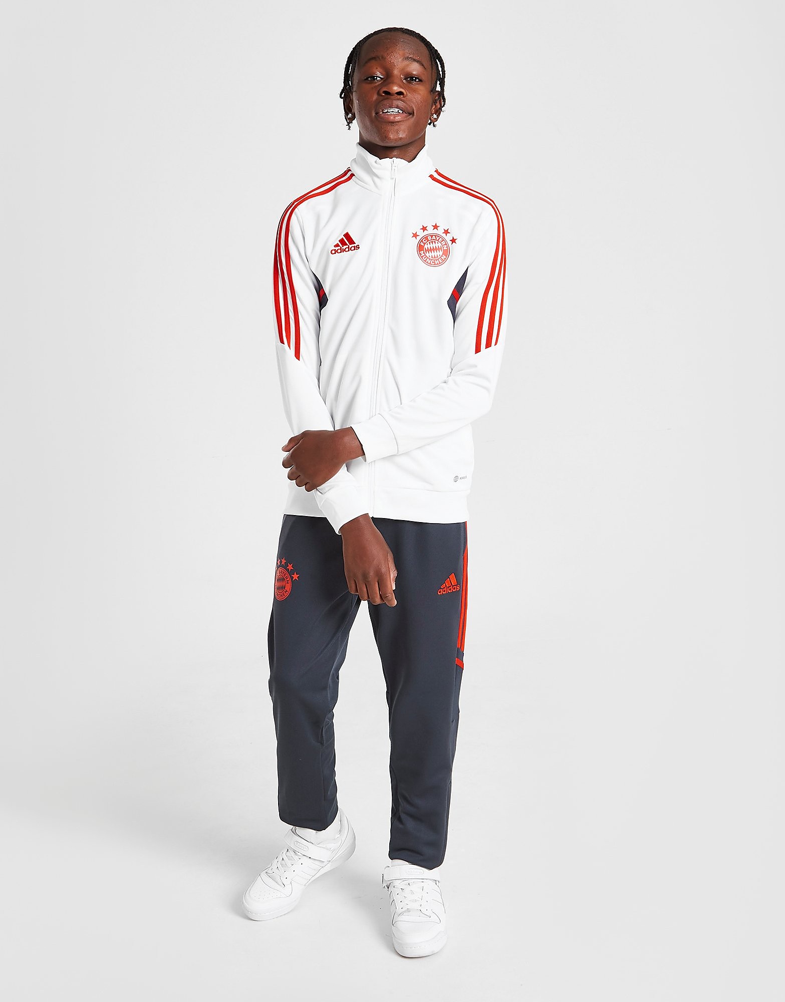 

adidas FC Bayern Munich Training Tracksuit Junior - White - Kids, White