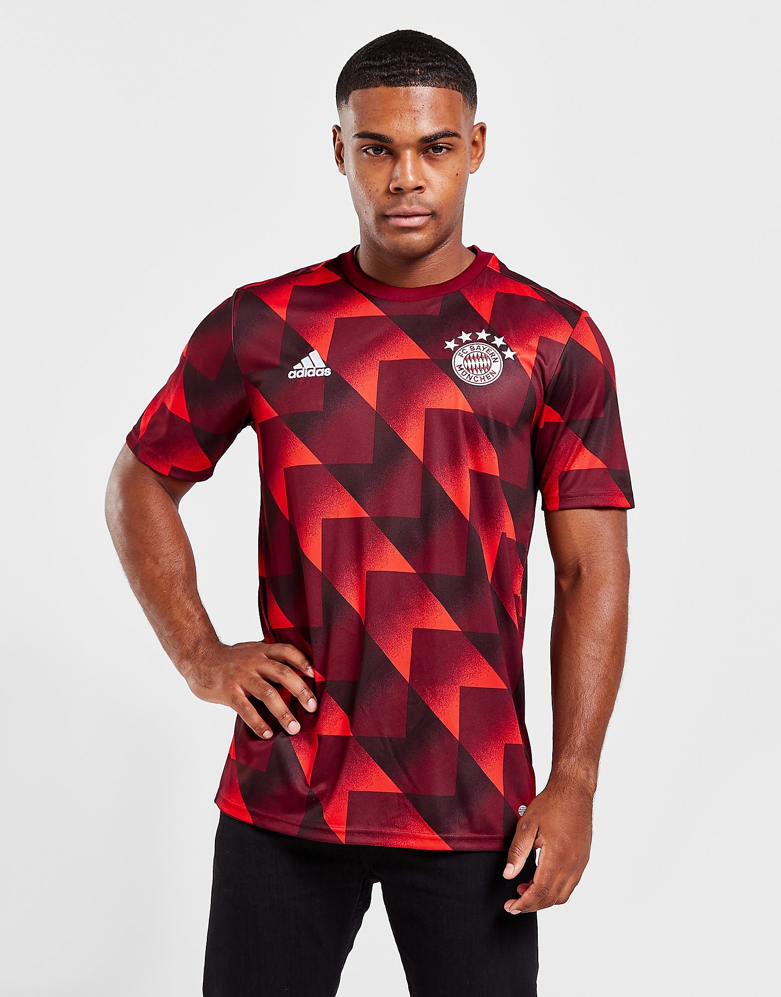 

adidas FC Bayern Munich Pre Match Shirt - Fcb True Red / Team Colleg Burgundy / Black - Mens, Fcb True Red / Team Colleg Burgundy / Black