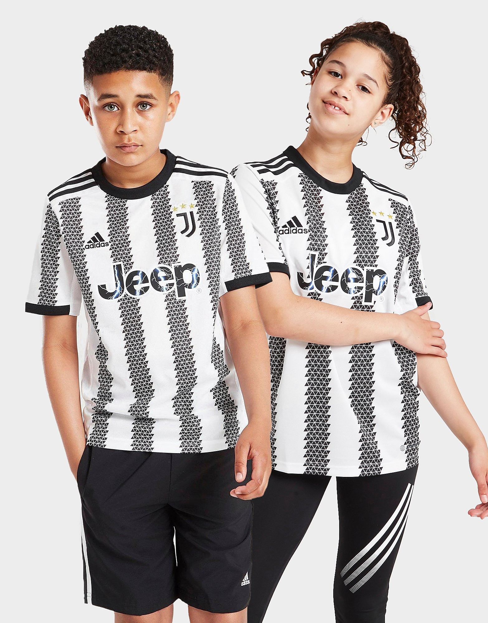 

adidas Juventus 2022/23 Home Shirt Junior - White / Black/Black - Kids, White / Black/Black