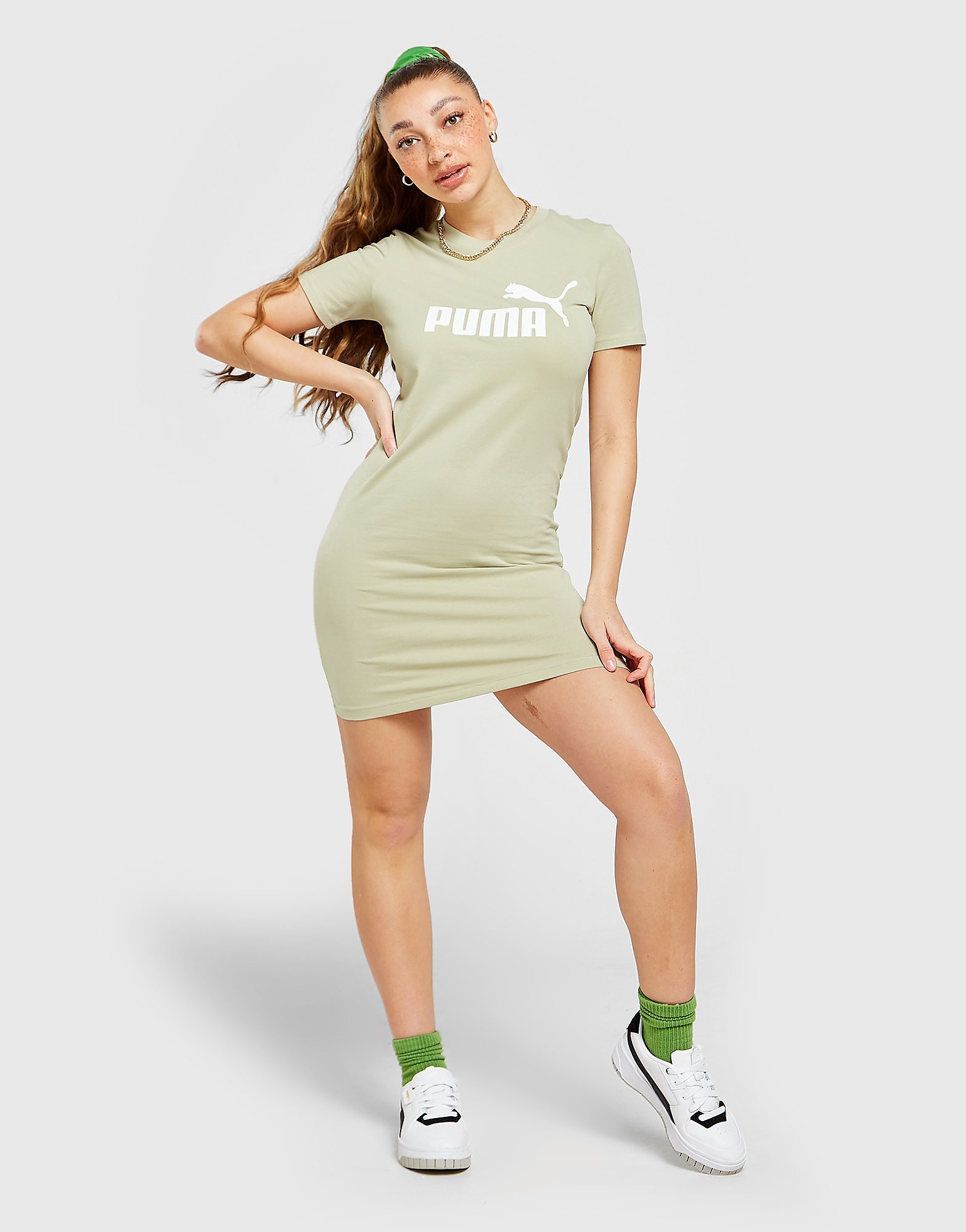 PUMA Core T-Shirt Dress, Grön