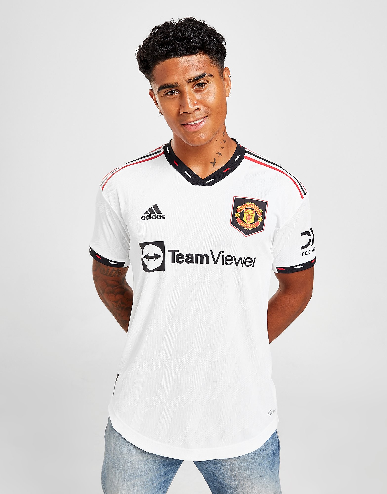 

adidas Manchester United FC 2022/23 Away Match Shirt - White - Mens, White