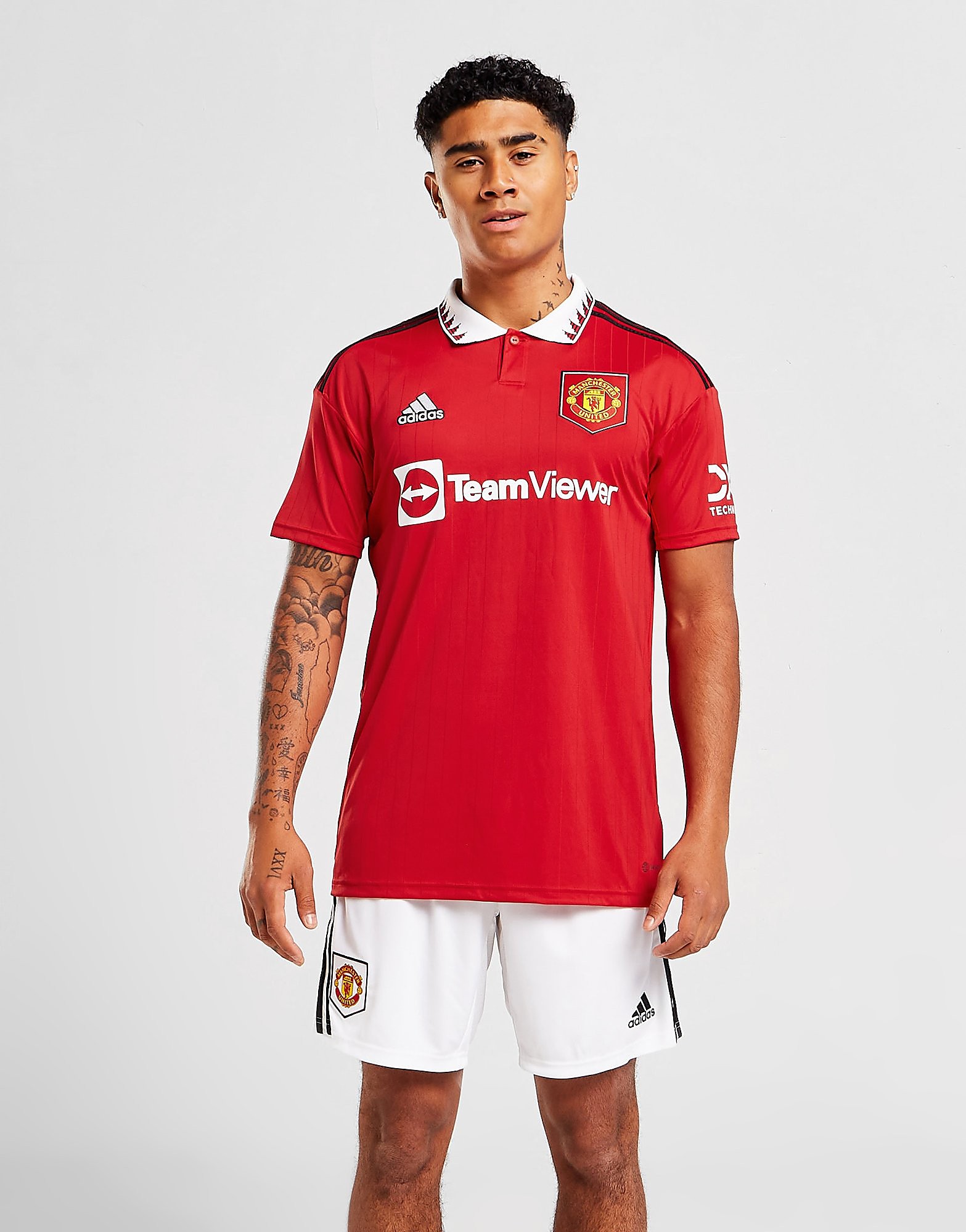

adidas Manchester United FC 2022/23 Home Shorts - White - Mens, White