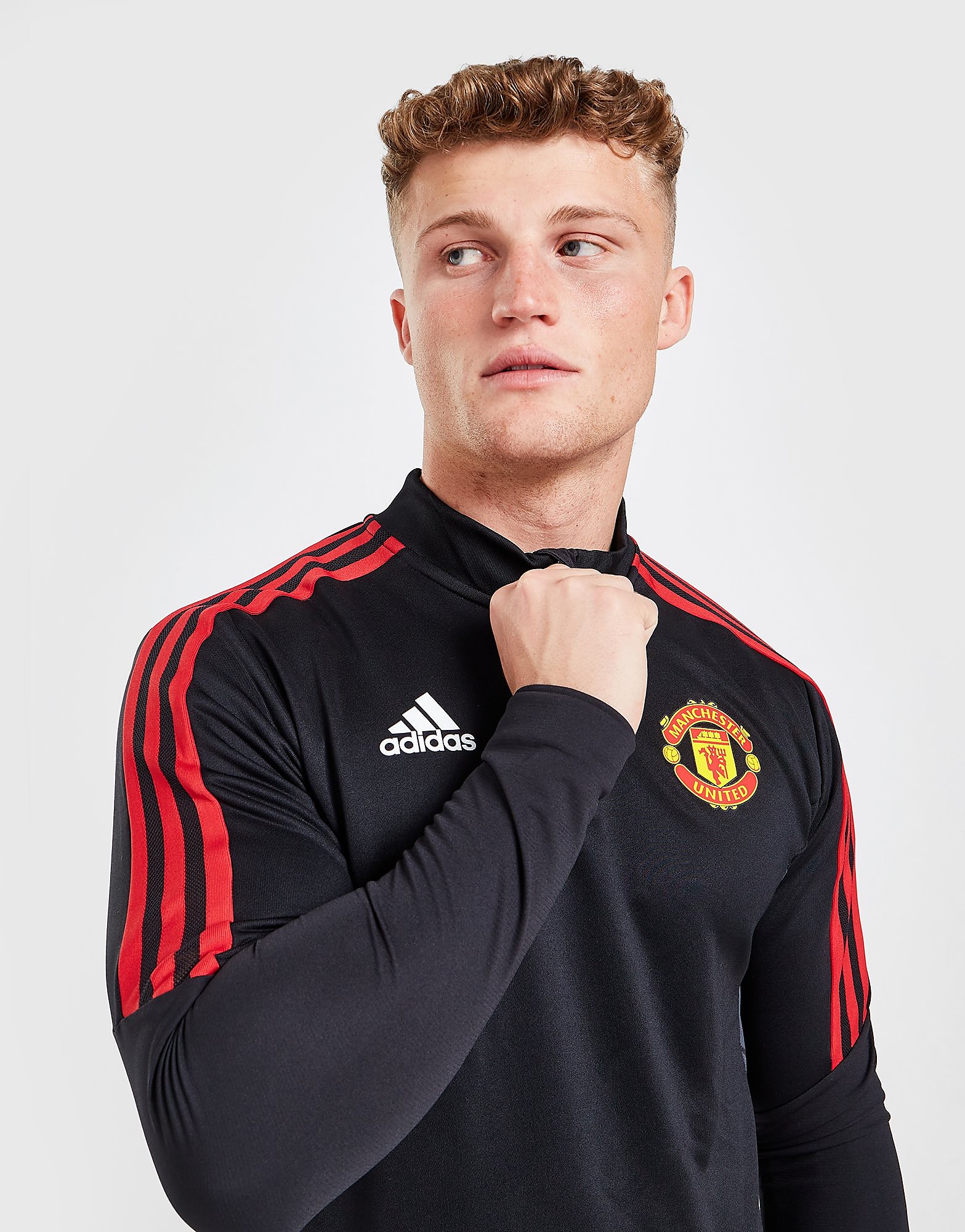 

adidas Manchester United FC Training Top - Black - Mens, Black