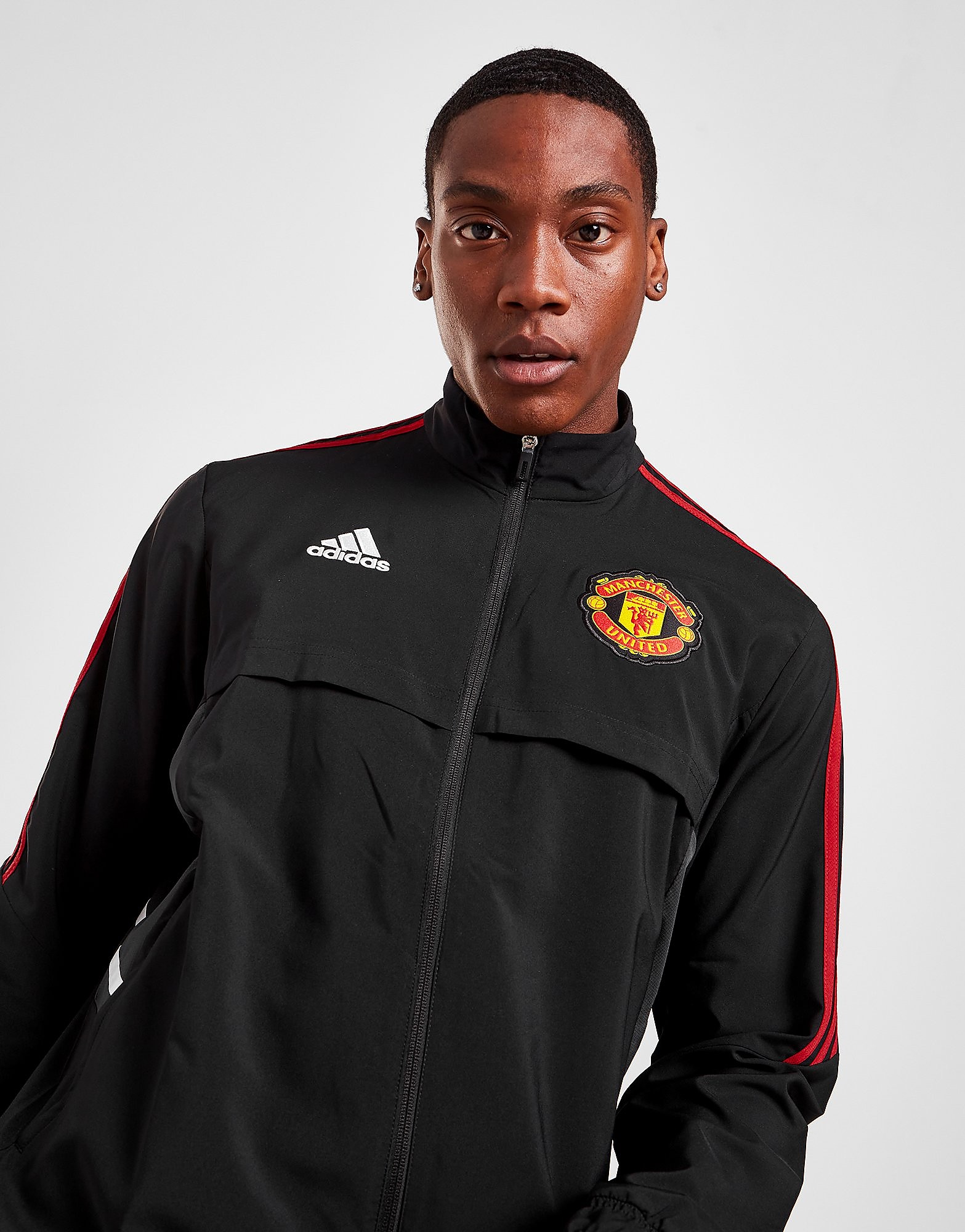

adidas Manchester United FC Presentation Jacket - Black - Mens, Black