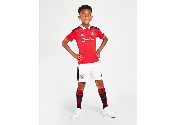 adidas Kit Domicile Manchester United FC 2022/23 Enfant - Real Red / White, Real Red / White