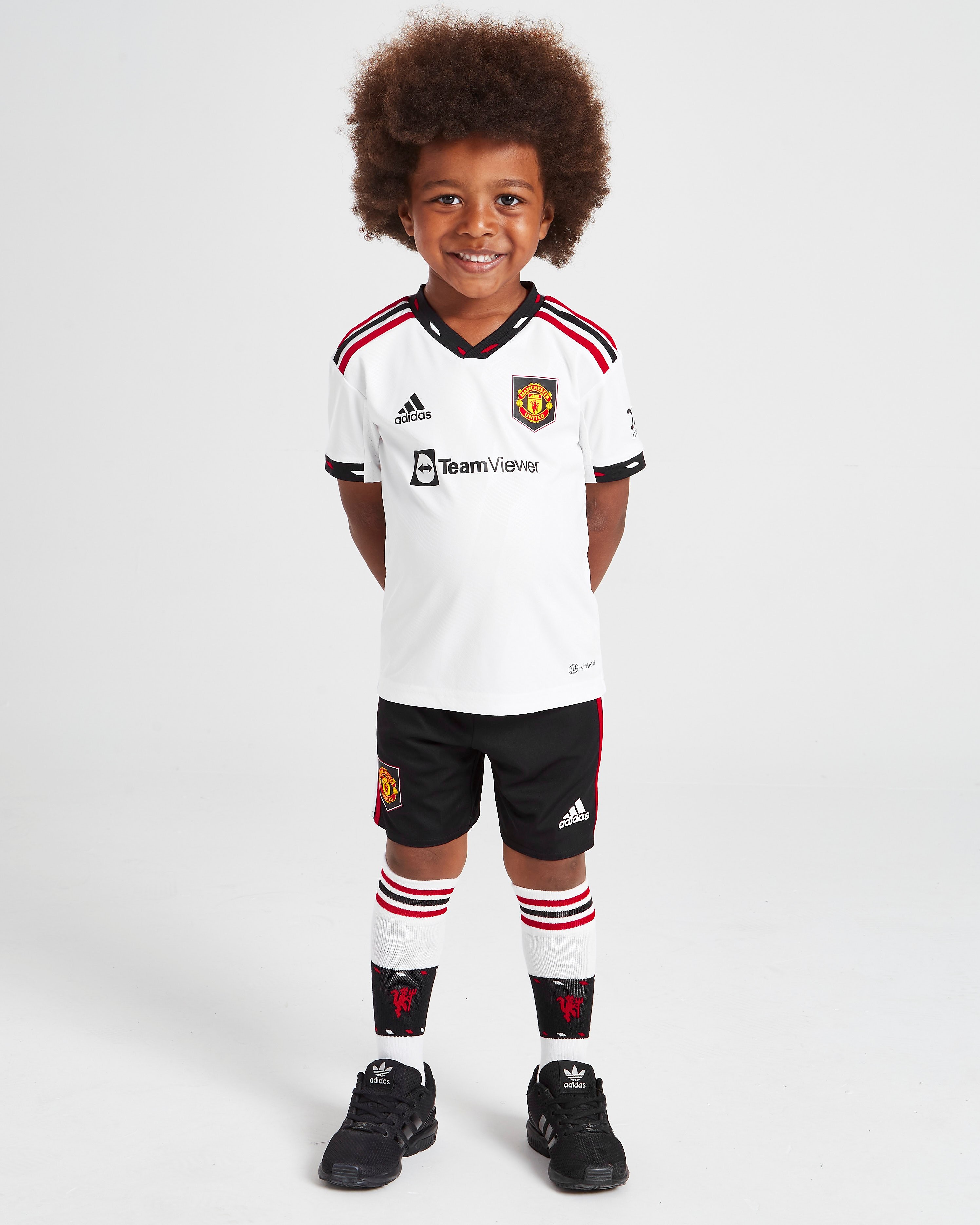 

adidas Manchester United FC 2022/23 Away Kit Children - White / Black - Kids, White / Black