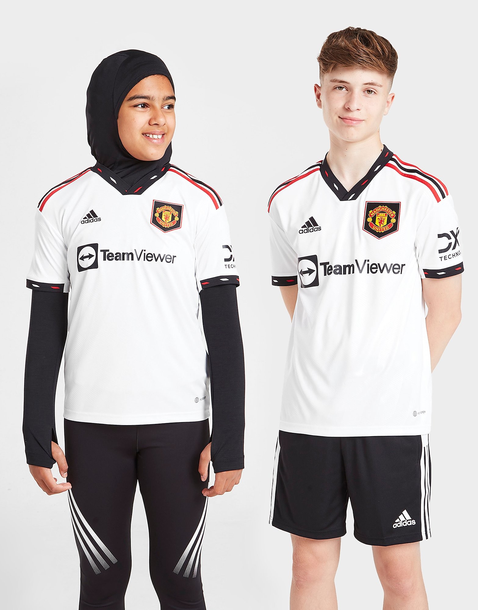 

adidas Manchester United FC 2022/23 Away Shirt Junior - White - Kids, White