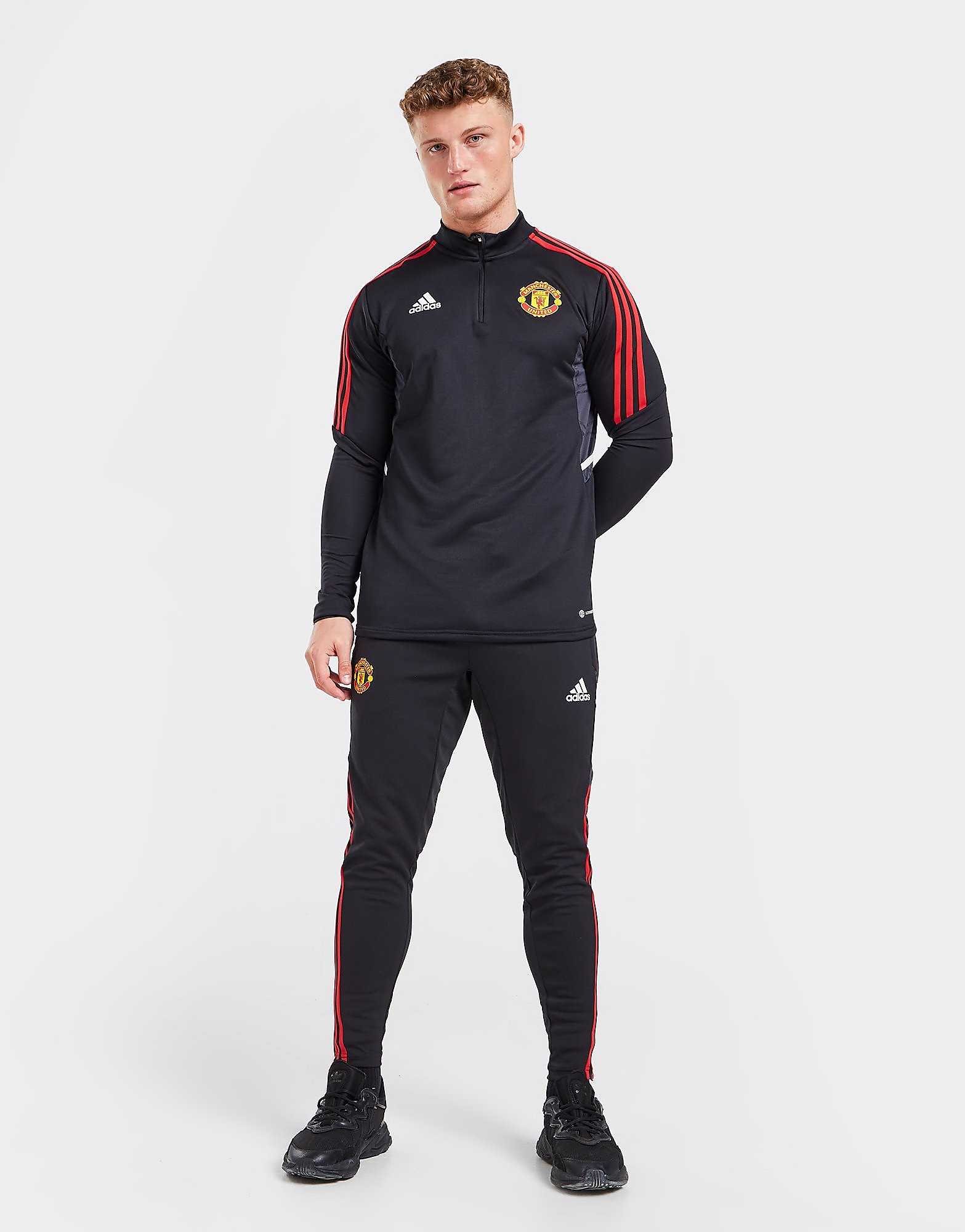 

adidas Manchester United FC Training Track Pants - Black - Mens, Black