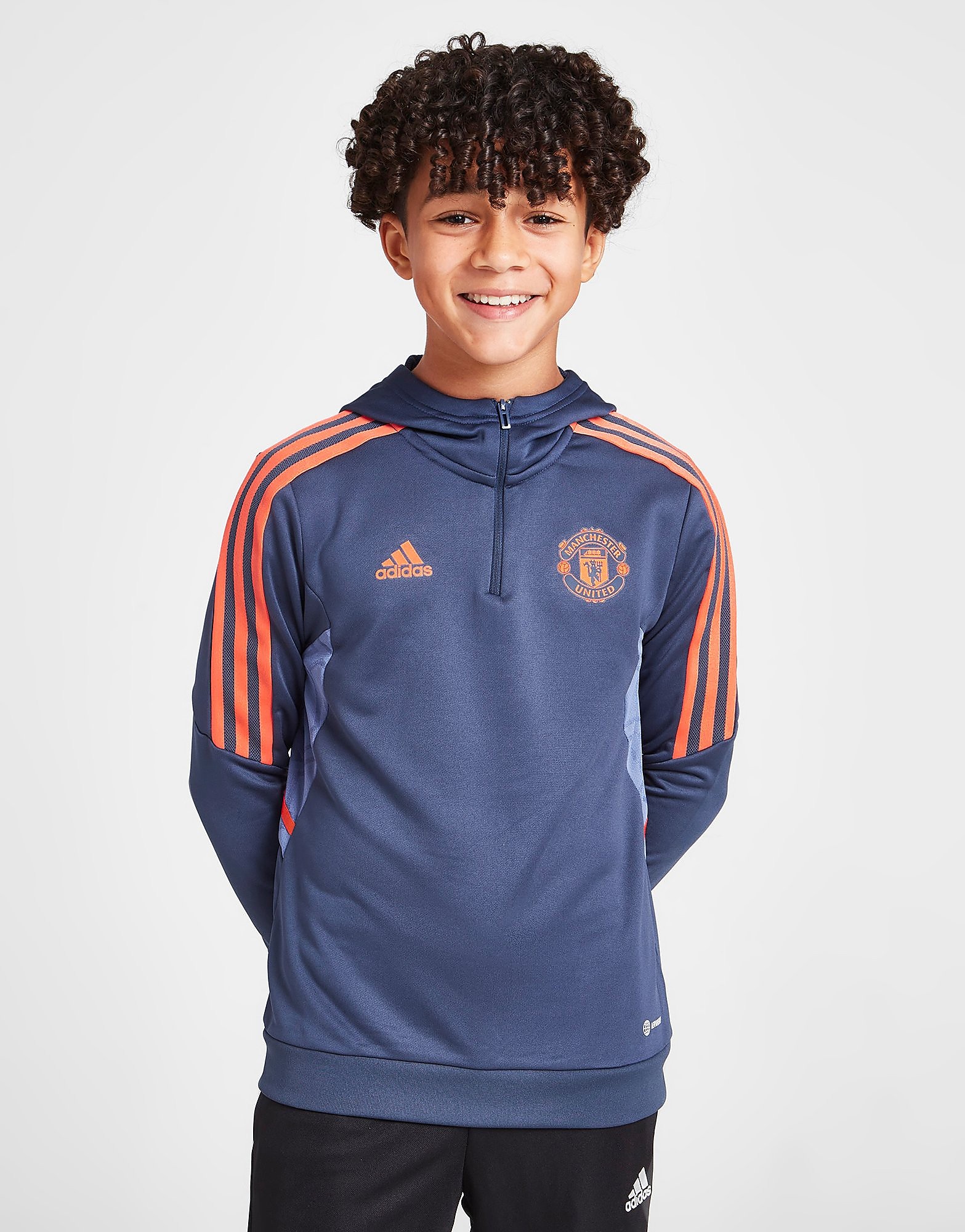 

adidas Manchester United FC Track Hoodie Junior - Crew Navy - Kids, Crew Navy