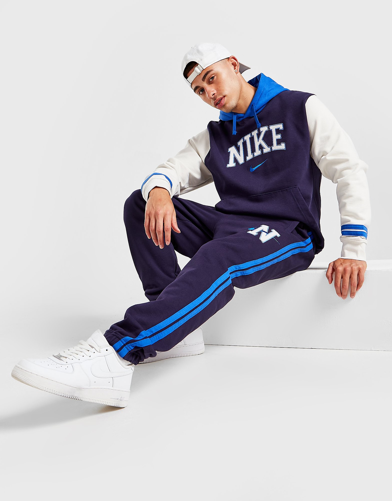 

Nike Sportswear Retro Fleece Trousers - Blackened Blue - Mens, Blackened Blue