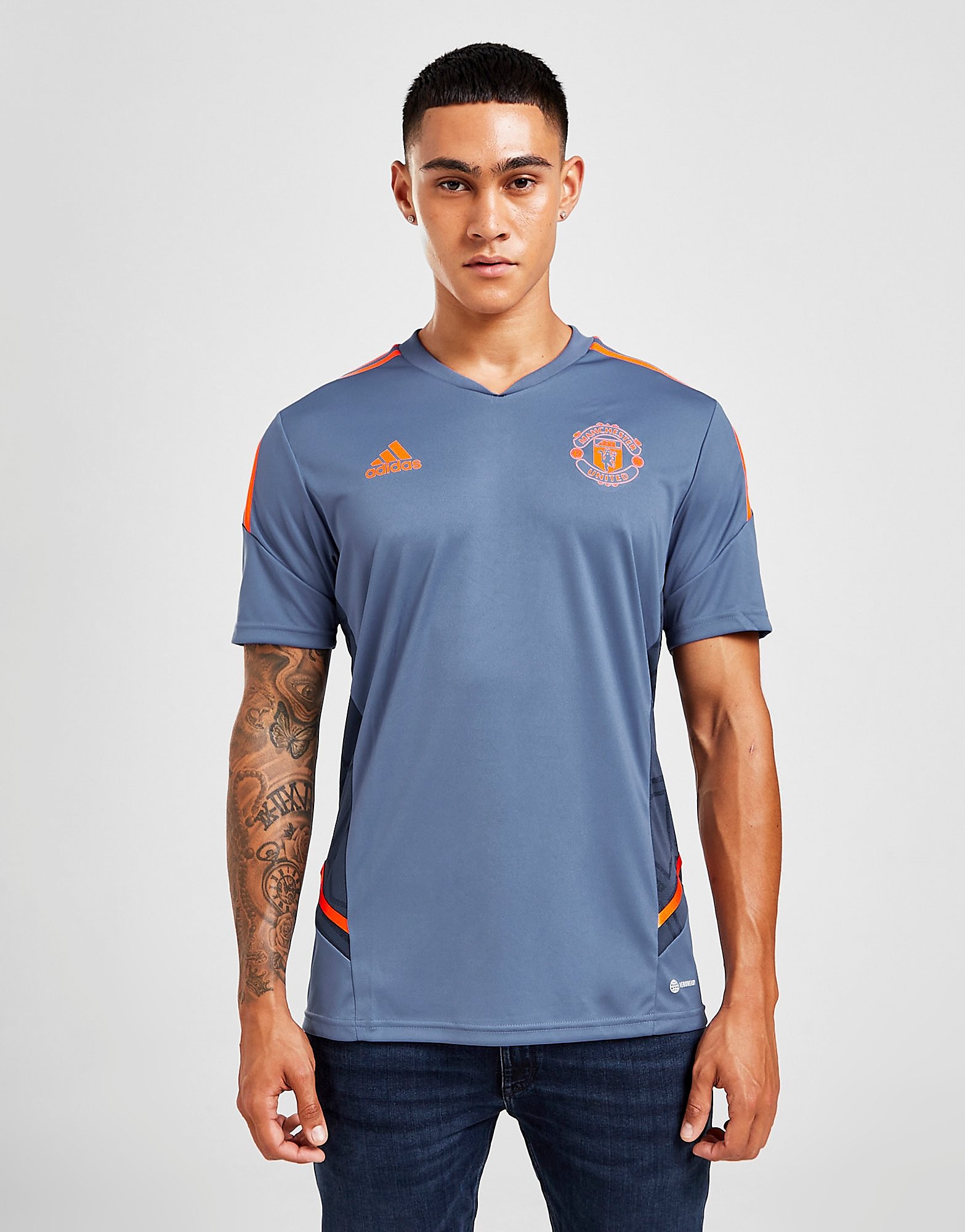 

adidas Manchester United FC Training Shirt - Crew Blue - Mens, Crew Blue