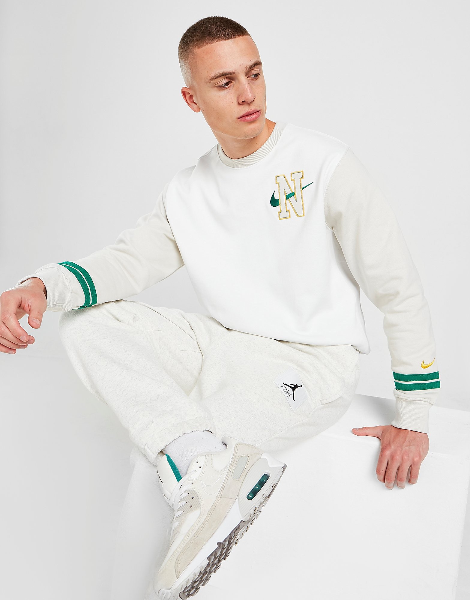 Nike Sportswear Retro Fleece Sweatshirt - Summit White - Mens, Summit White