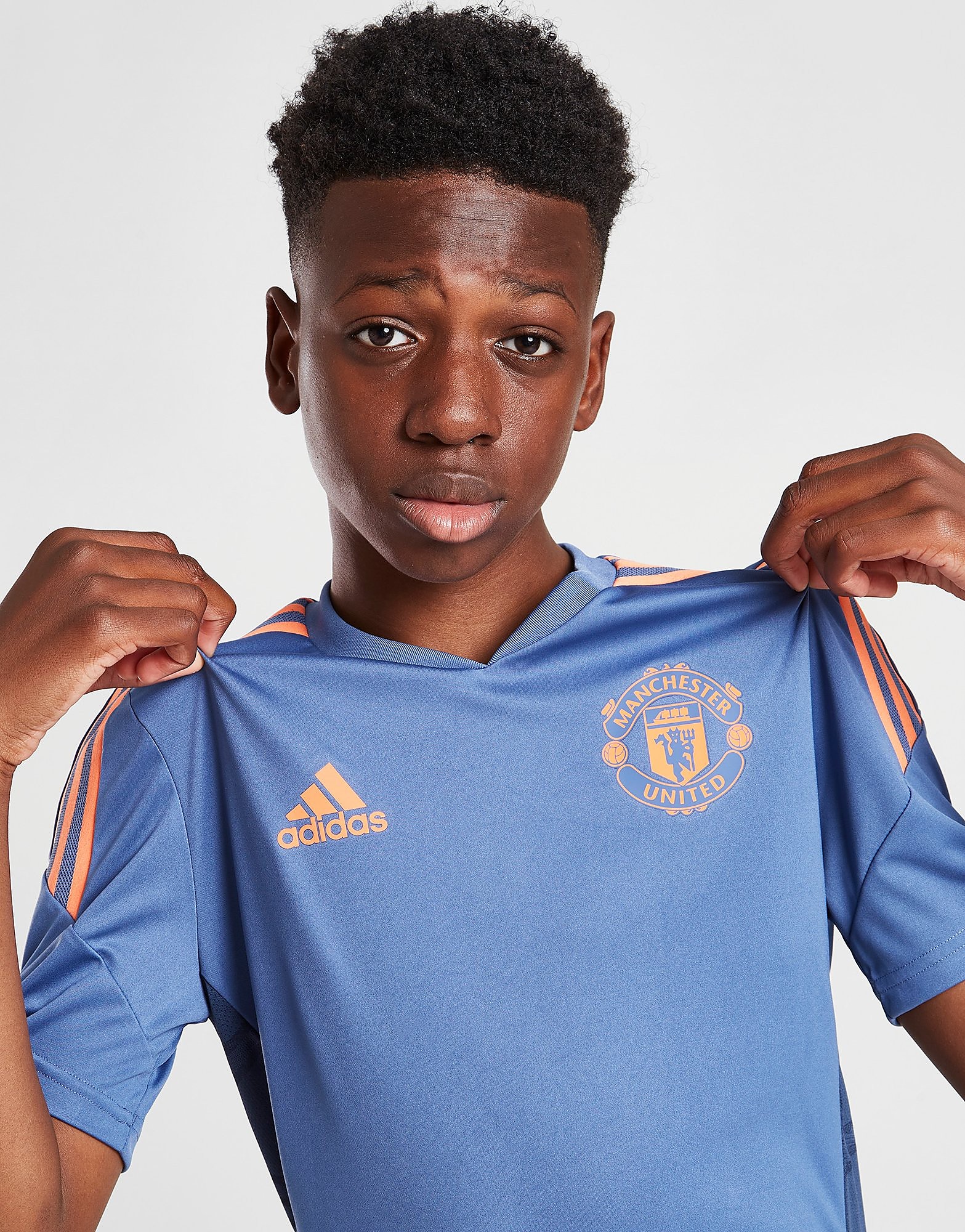 

adidas Manchester United FC Training Shirt Junior - Crew Blue - Kids, Crew Blue