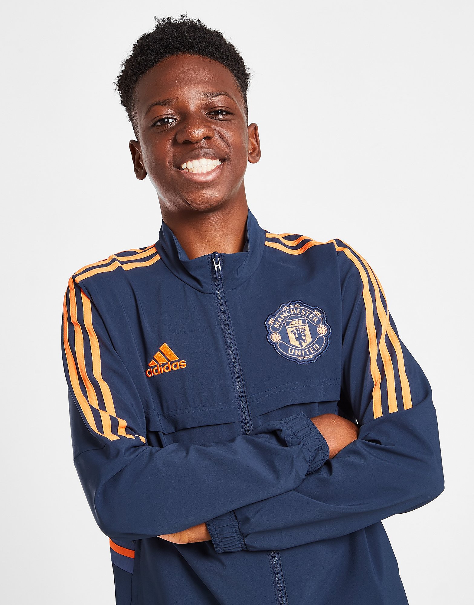 

adidas Manchester United FC Presentation Jacket Junior - Crew Navy - Kids, Crew Navy