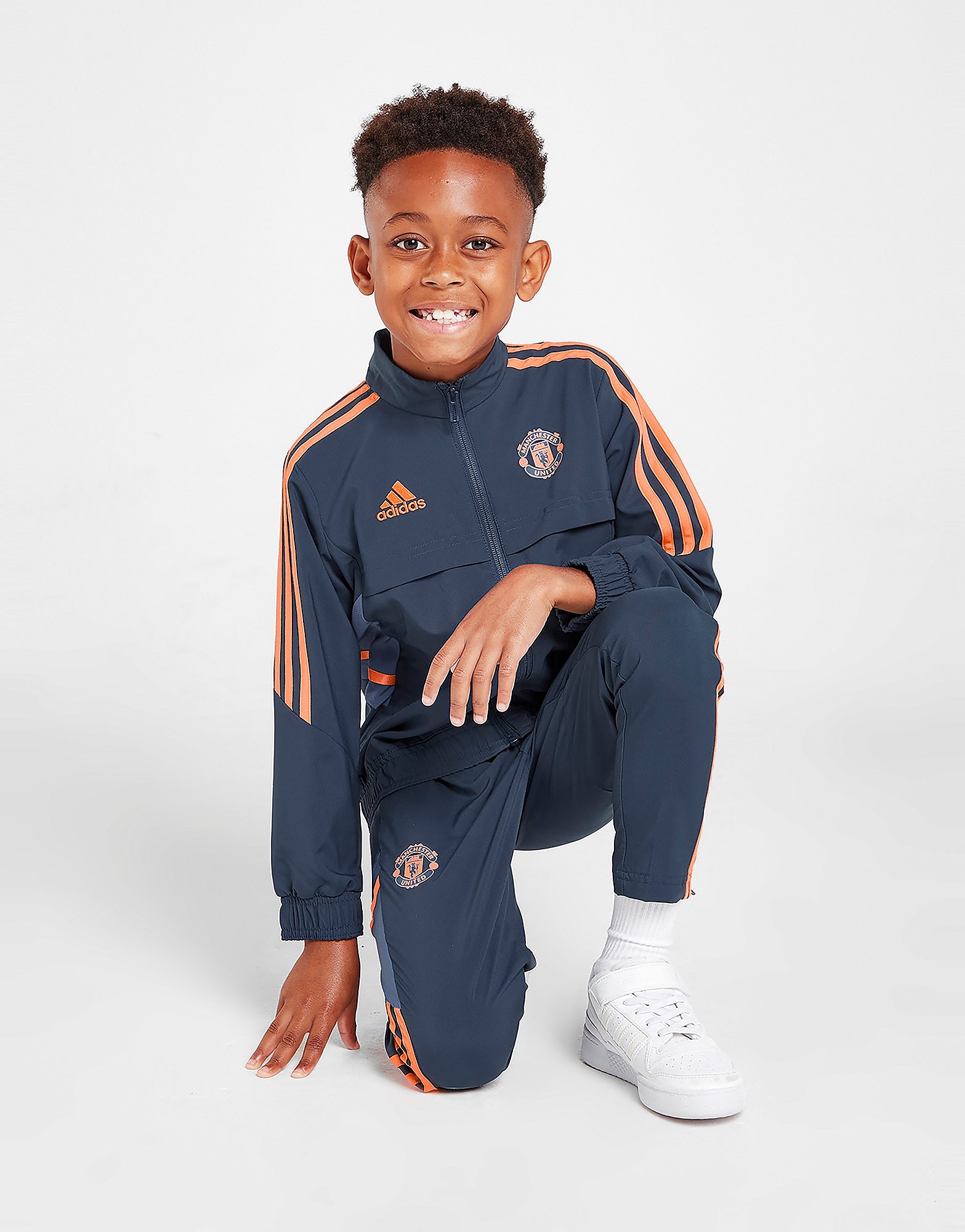 

adidas Manchester United Presentation Tracksuit Children - Navy - Kids, Navy