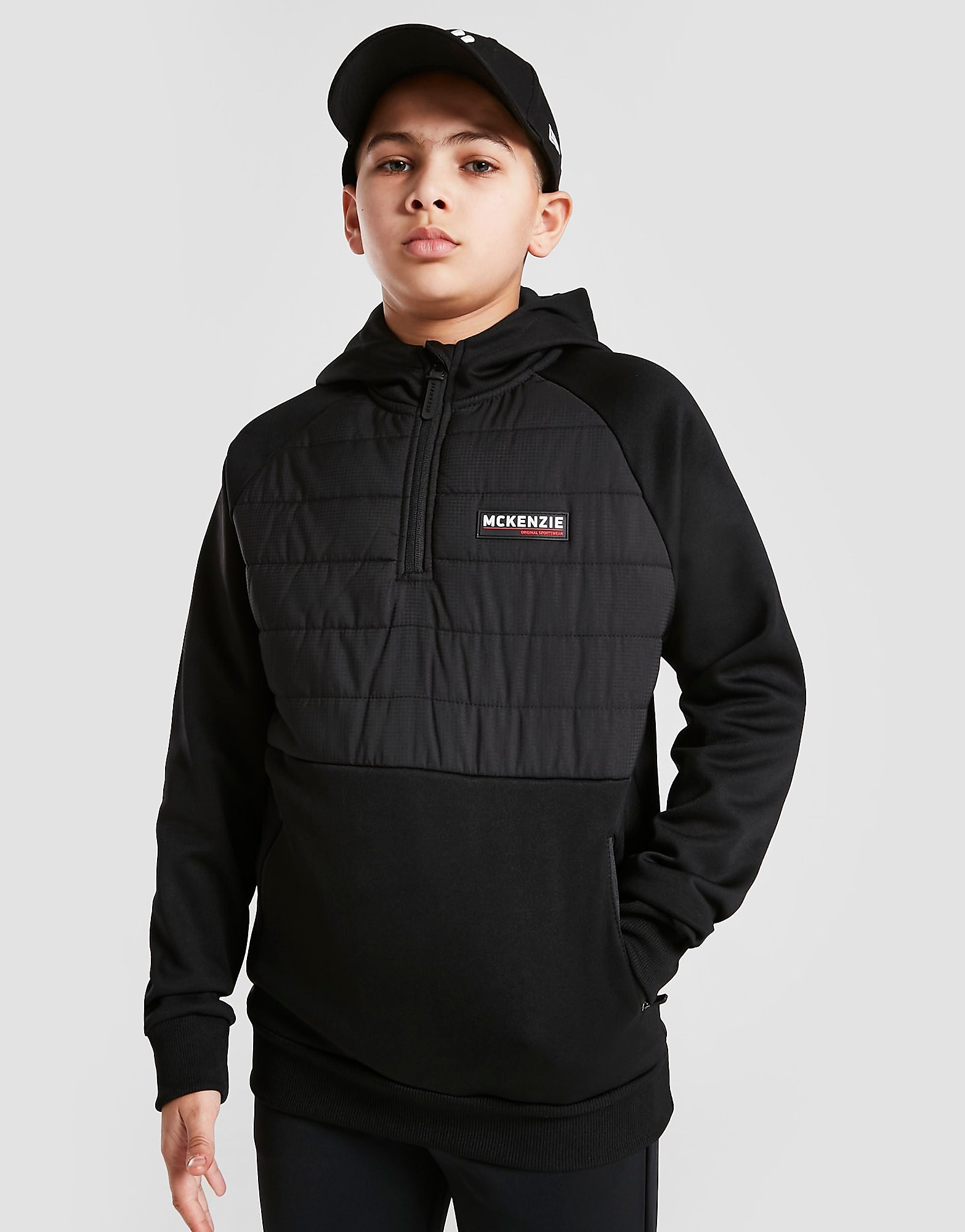 

McKenzie Mohales Poly 1/4 Zip Hoodie Junior - Black - Kids, Black