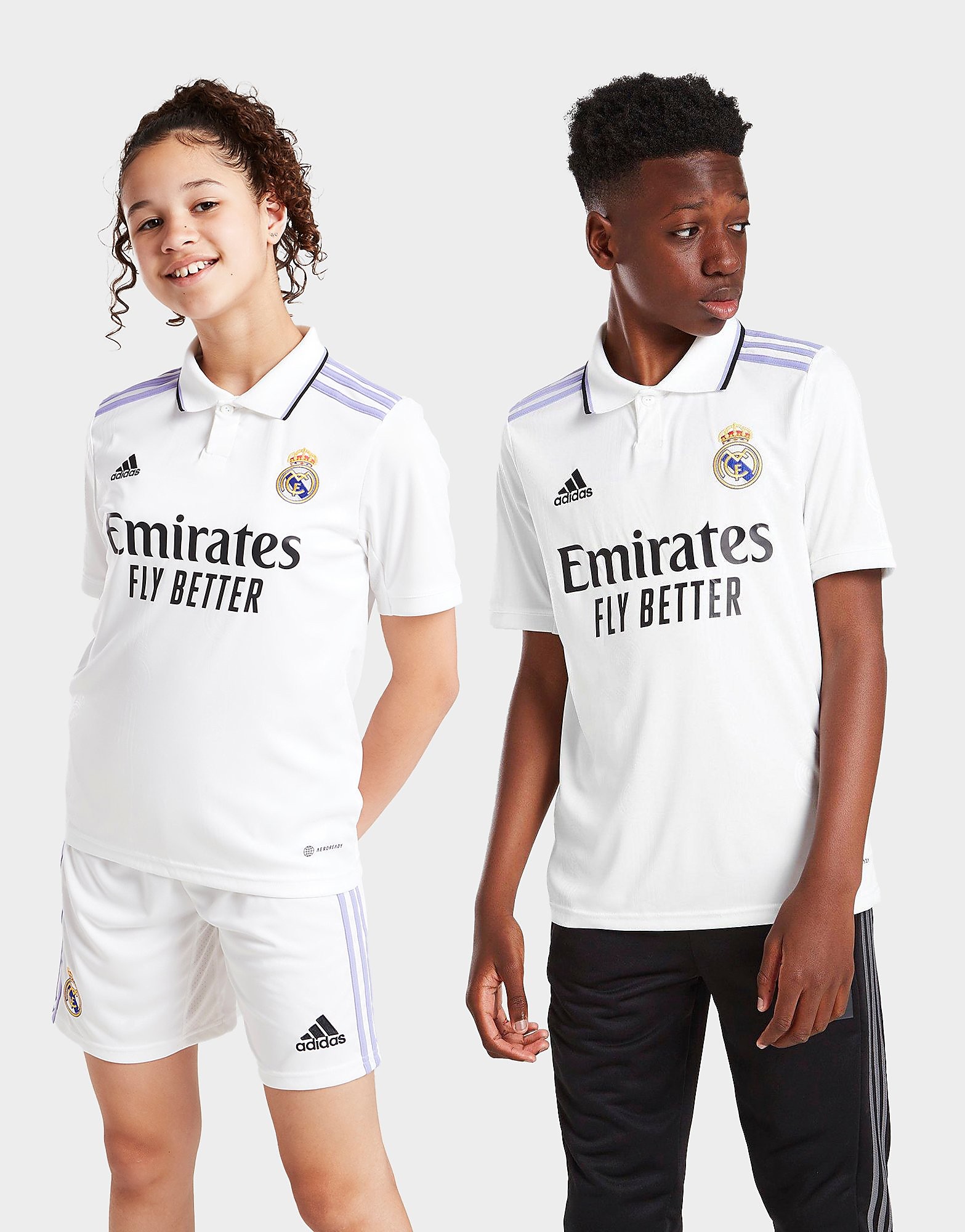 

adidas Real Madrid 2022/23 Home Shirt Junior - White - Kids, White