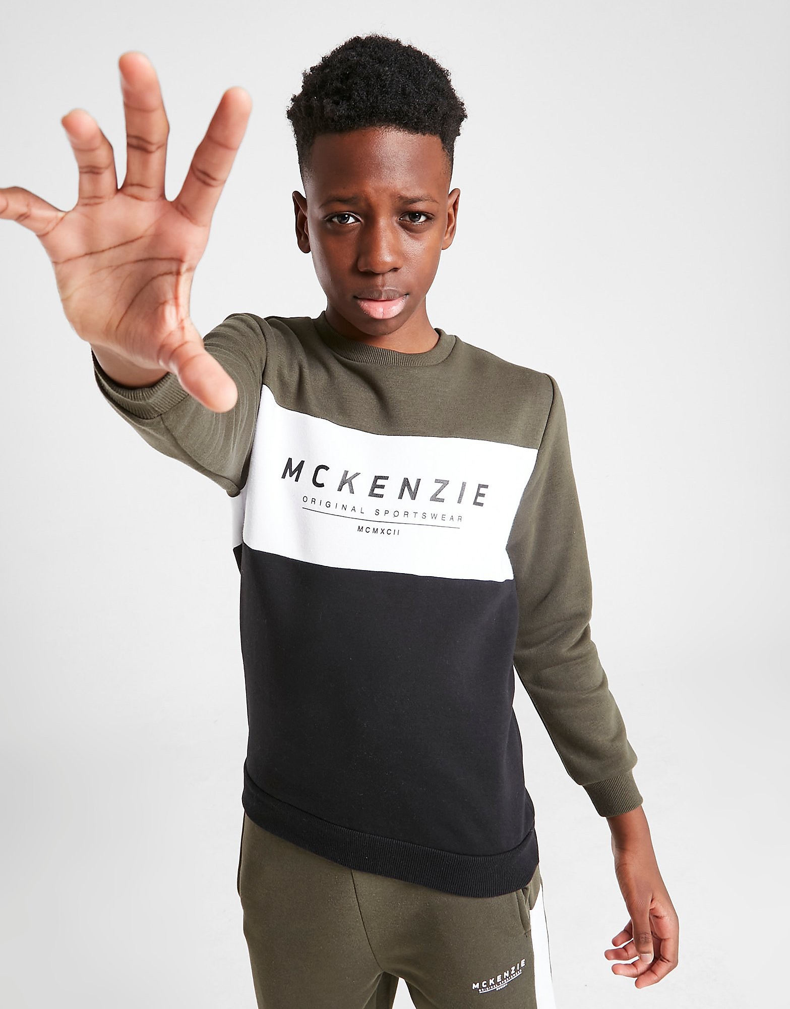 McKenzie Joker Fleece Crew Sweatshirt Junior - Green - Kids, Green