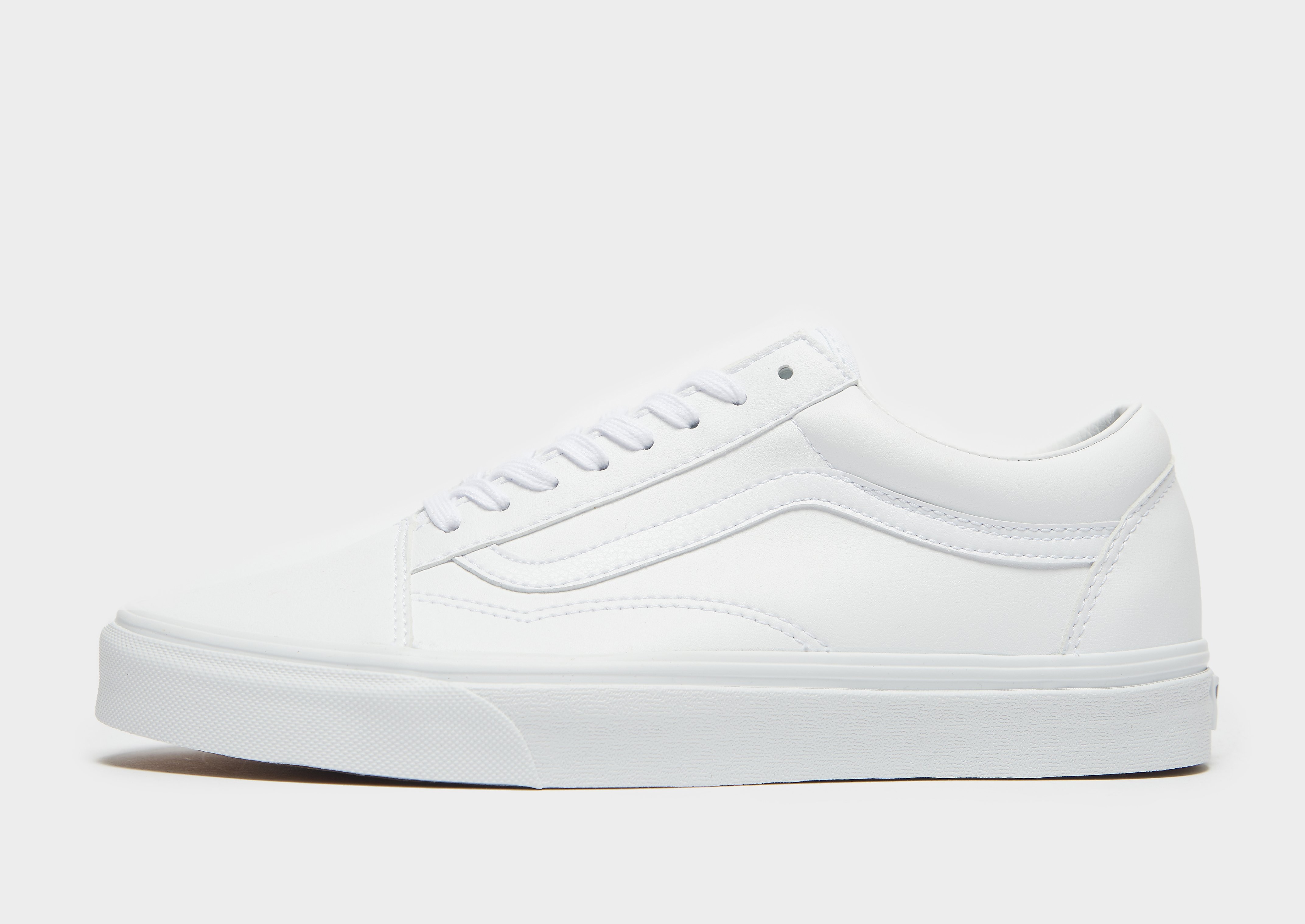 

Vans Old Skool Leather - White/WHT/WHT - Mens, White/WHT/WHT